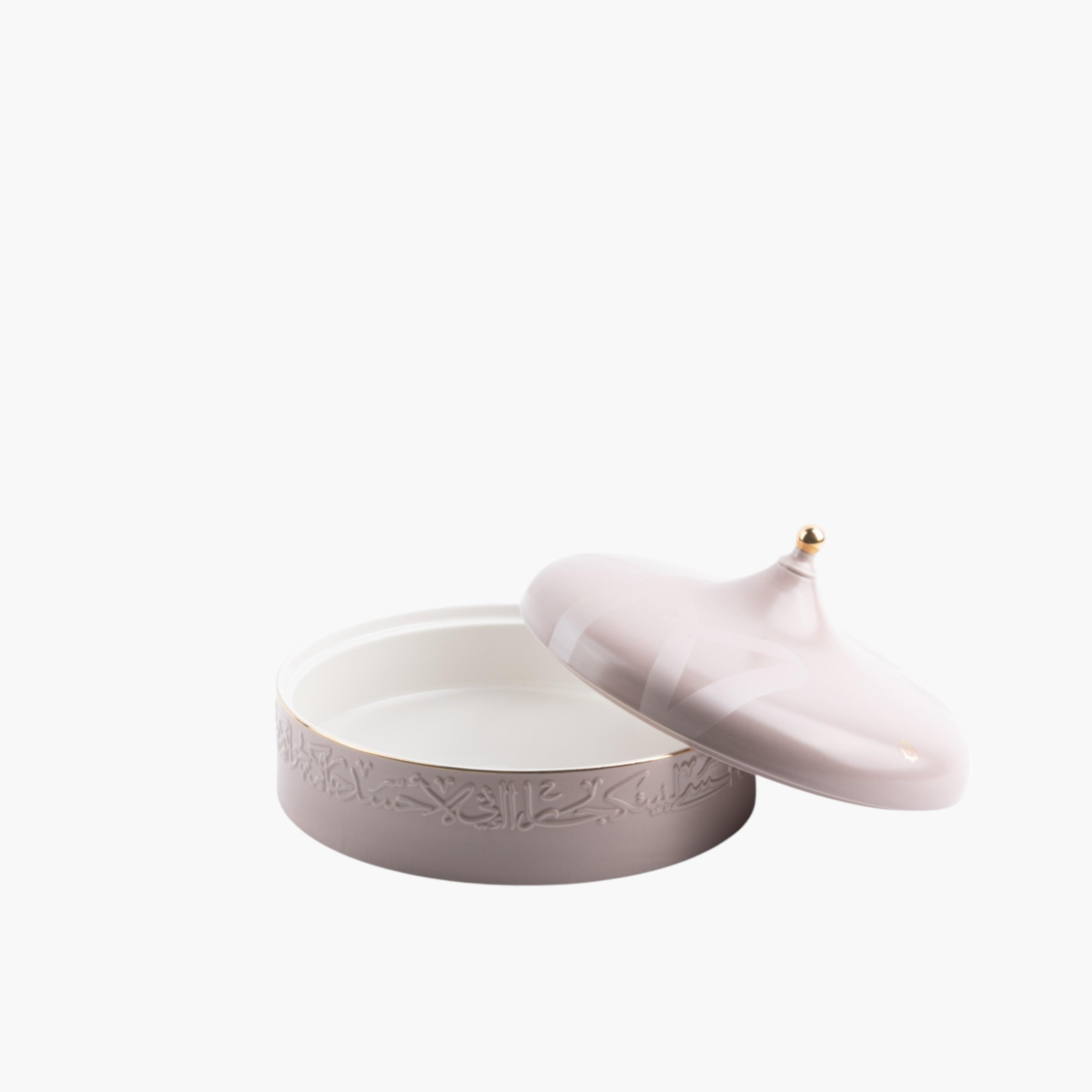 Calligraphy Embossed Porcelain Date Bowl with Lid-household-dining-dinnerware-bowls-image-3