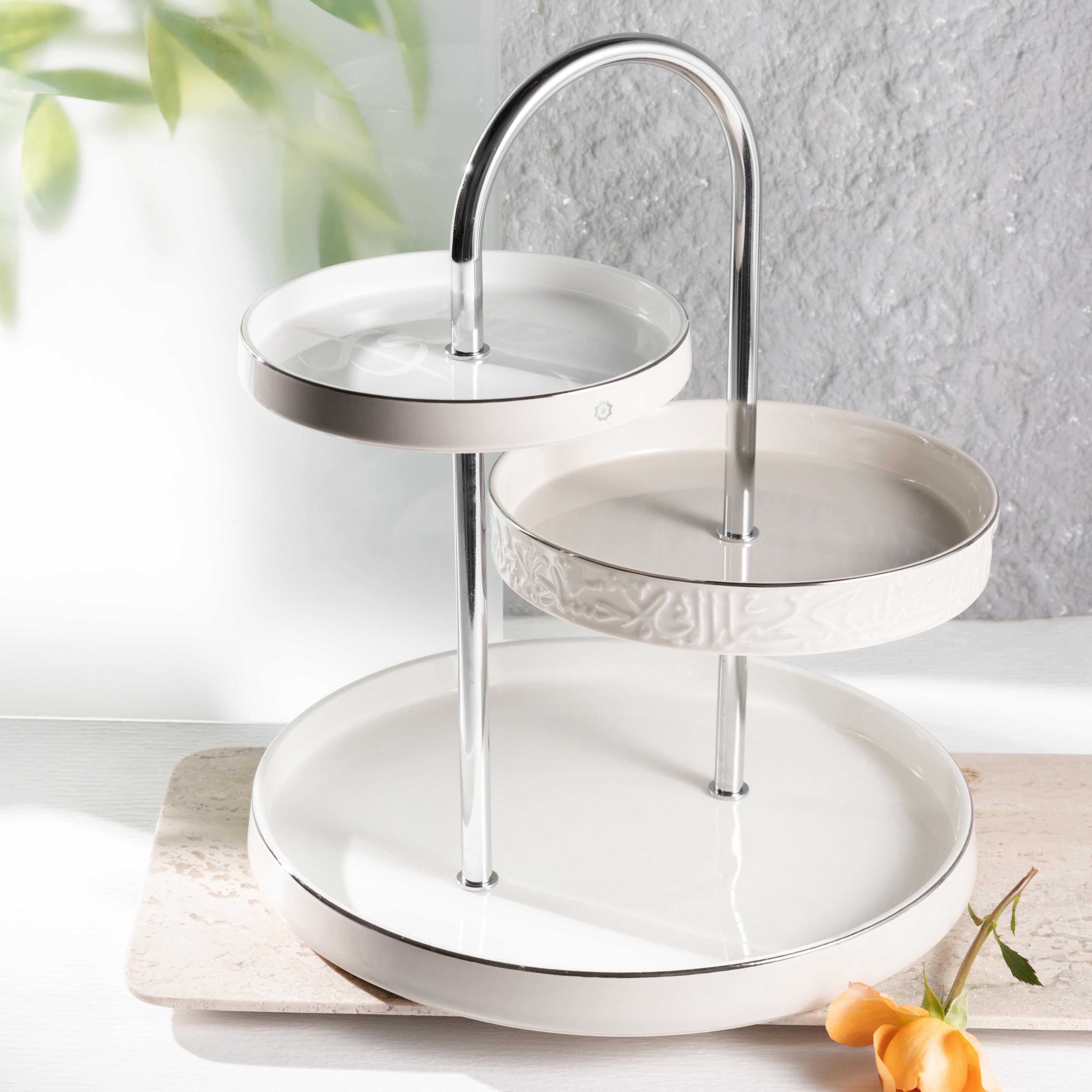Porcelain 3-Tier Cake Stand-household-dining-serveware-cakestands-image-1