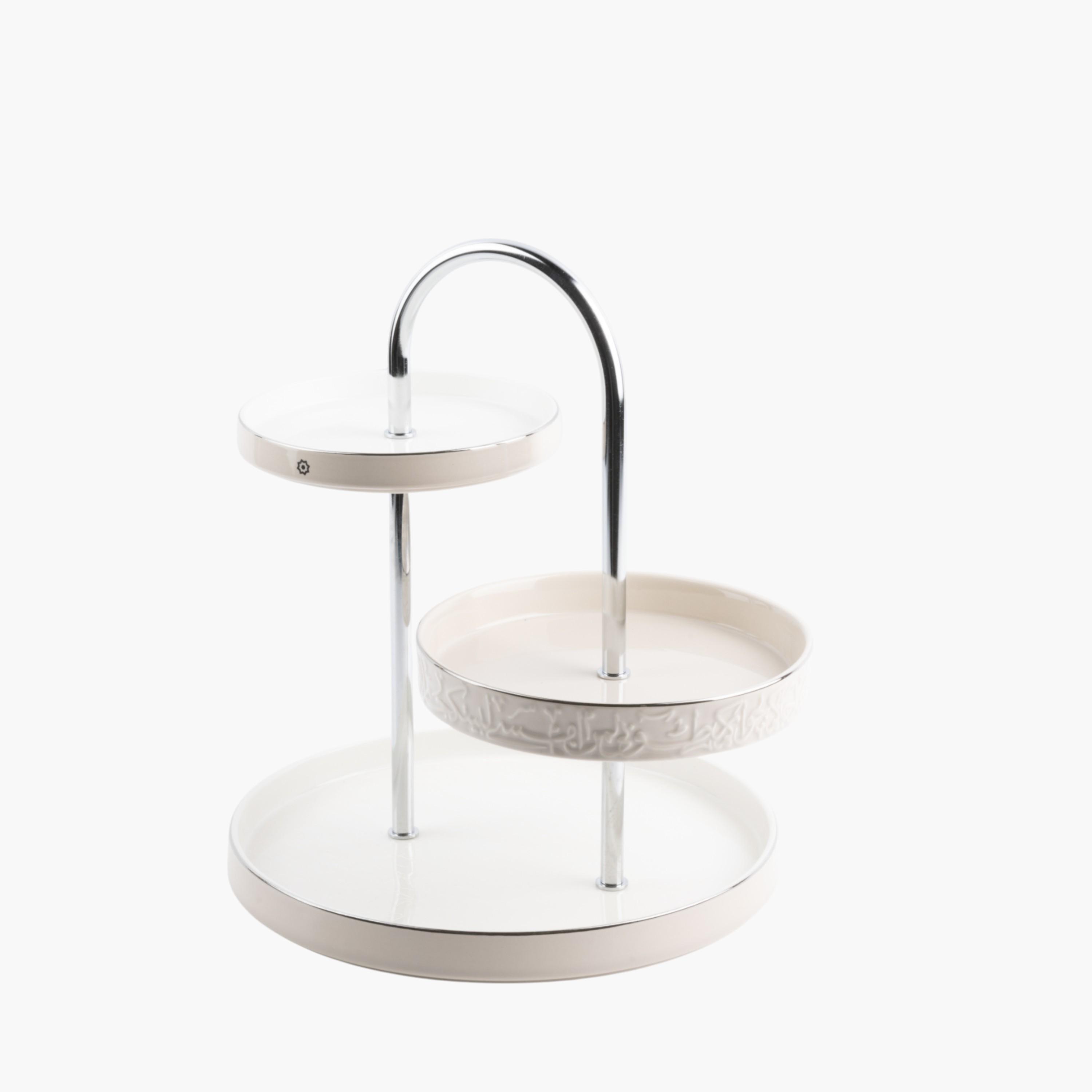 حامل كيك بورسلان بثلاثة طوابق من أوتانتيك-household-dining-serveware-cakestands-image-3