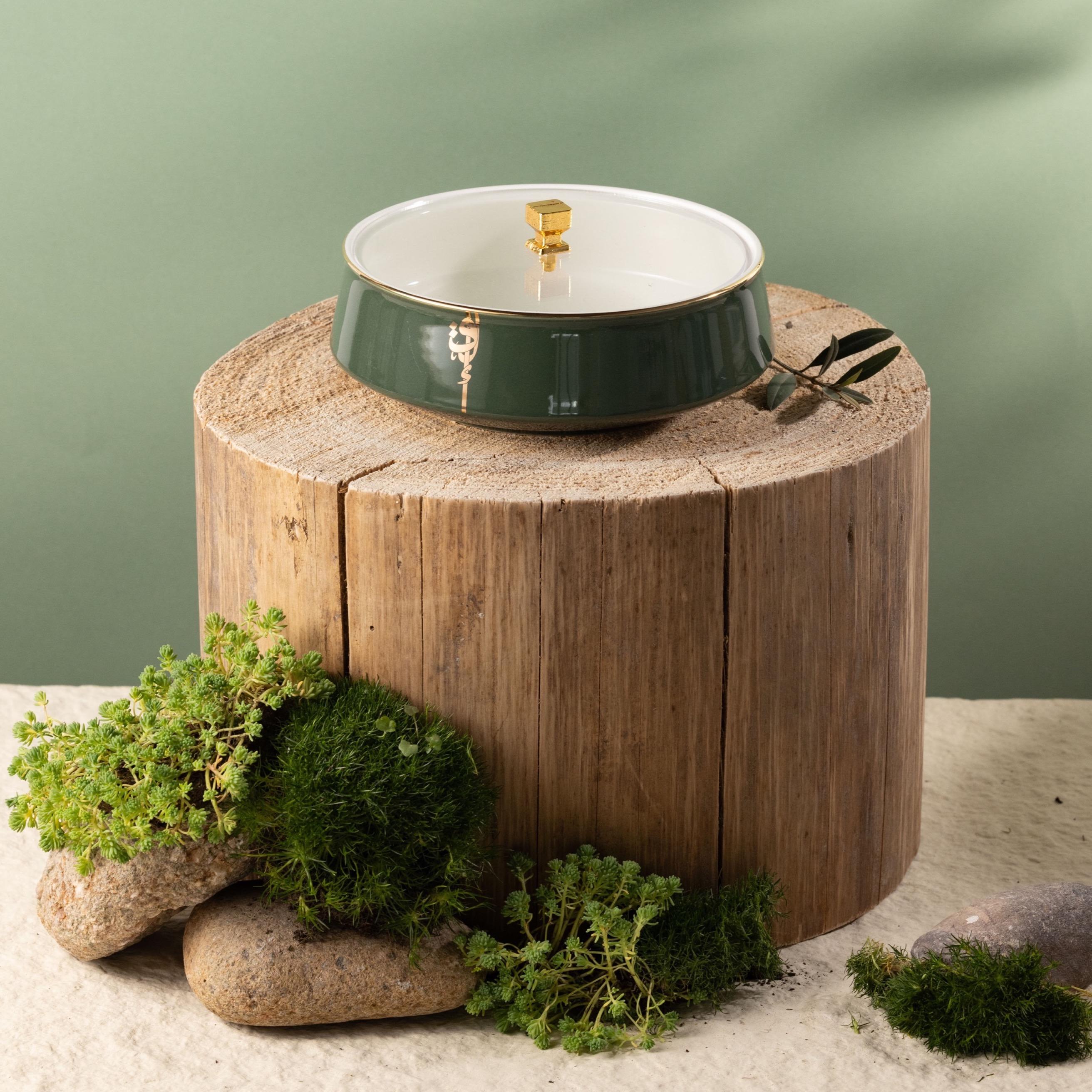 وعاء تمر بورسلان بتزيينات الخط العربي مع غطاء زجاج من أوتانتيك-household-dining-dinnerware-bowls-image-1