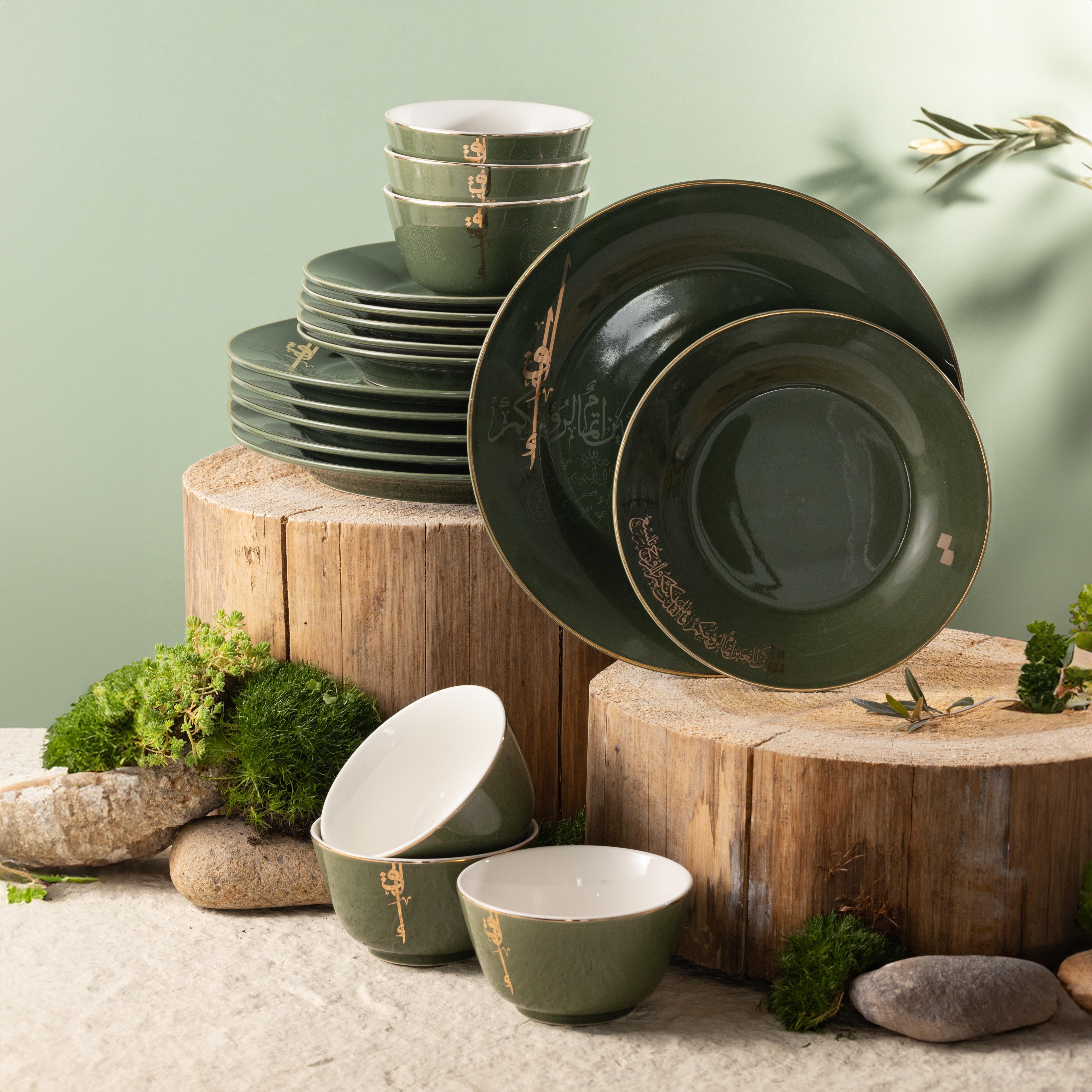 Calligraphy Detail 18-Piece Porcelain Dinner Set-household-dining-dinnerware-dinnersets-image-1