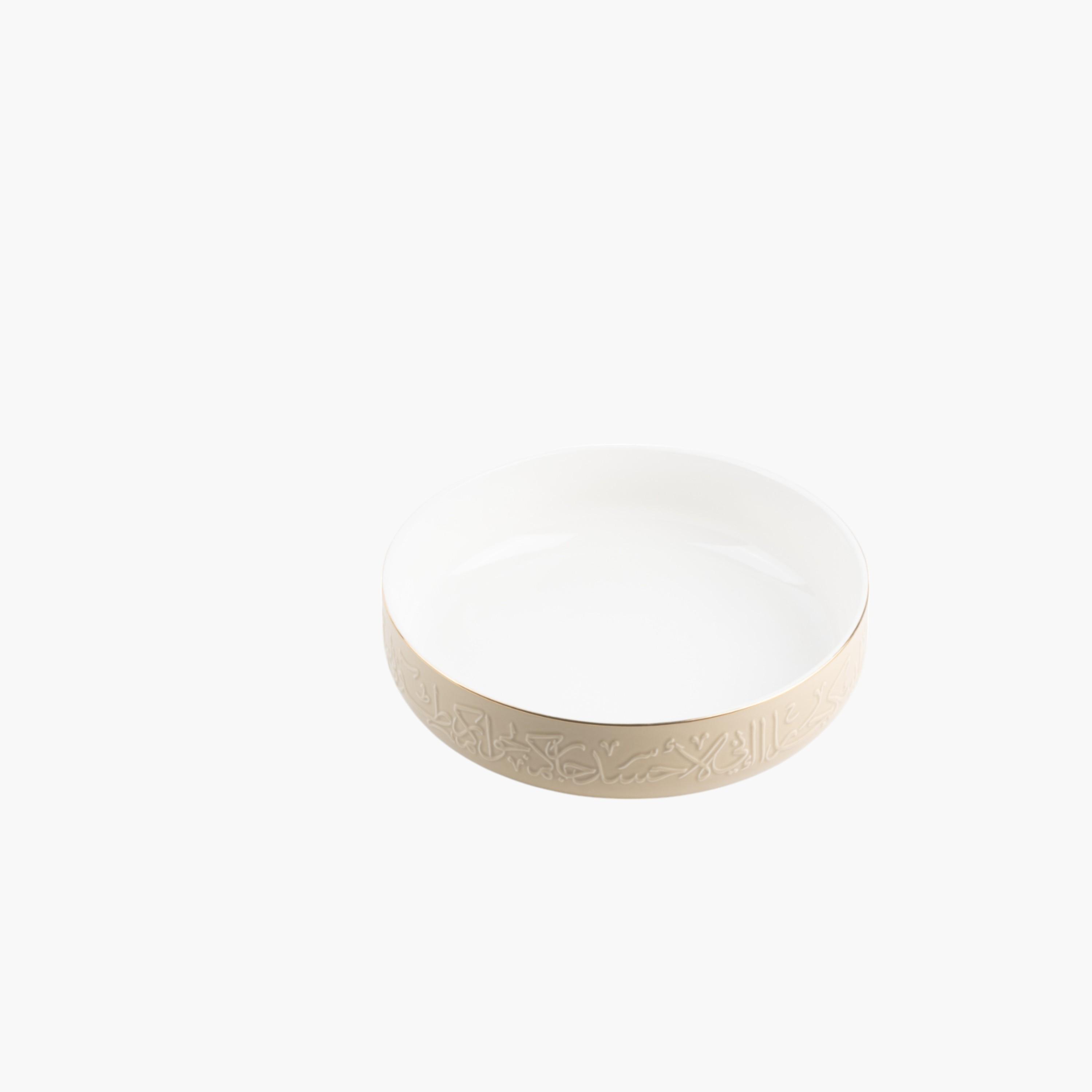 Calligraphy Embossed Porcelain Serving Bowl-household-dining-dinnerware-bowls-image-3
