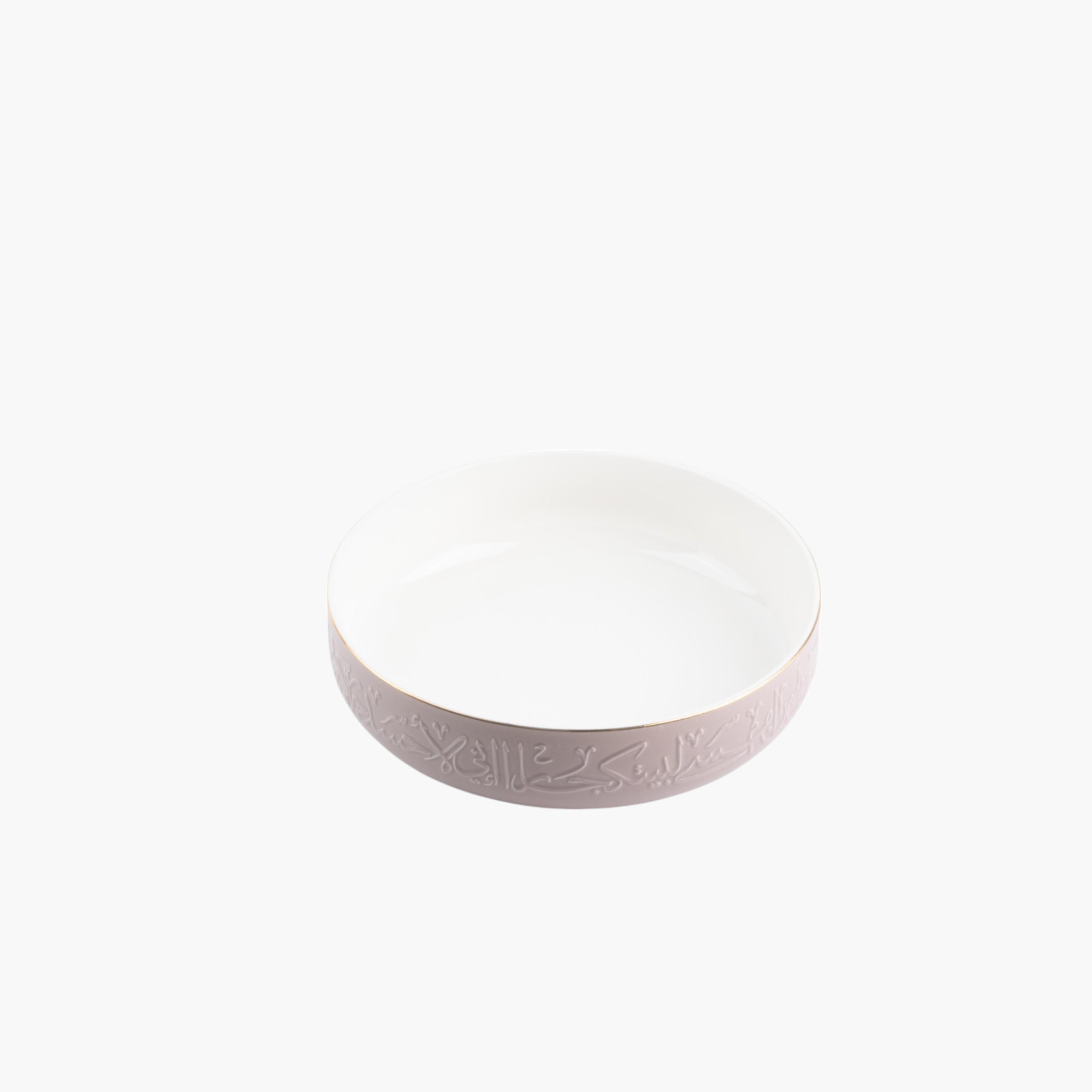 Calligraphy Embossed Porcelain Serving Bowl-household-dining-dinnerware-bowls-image-2