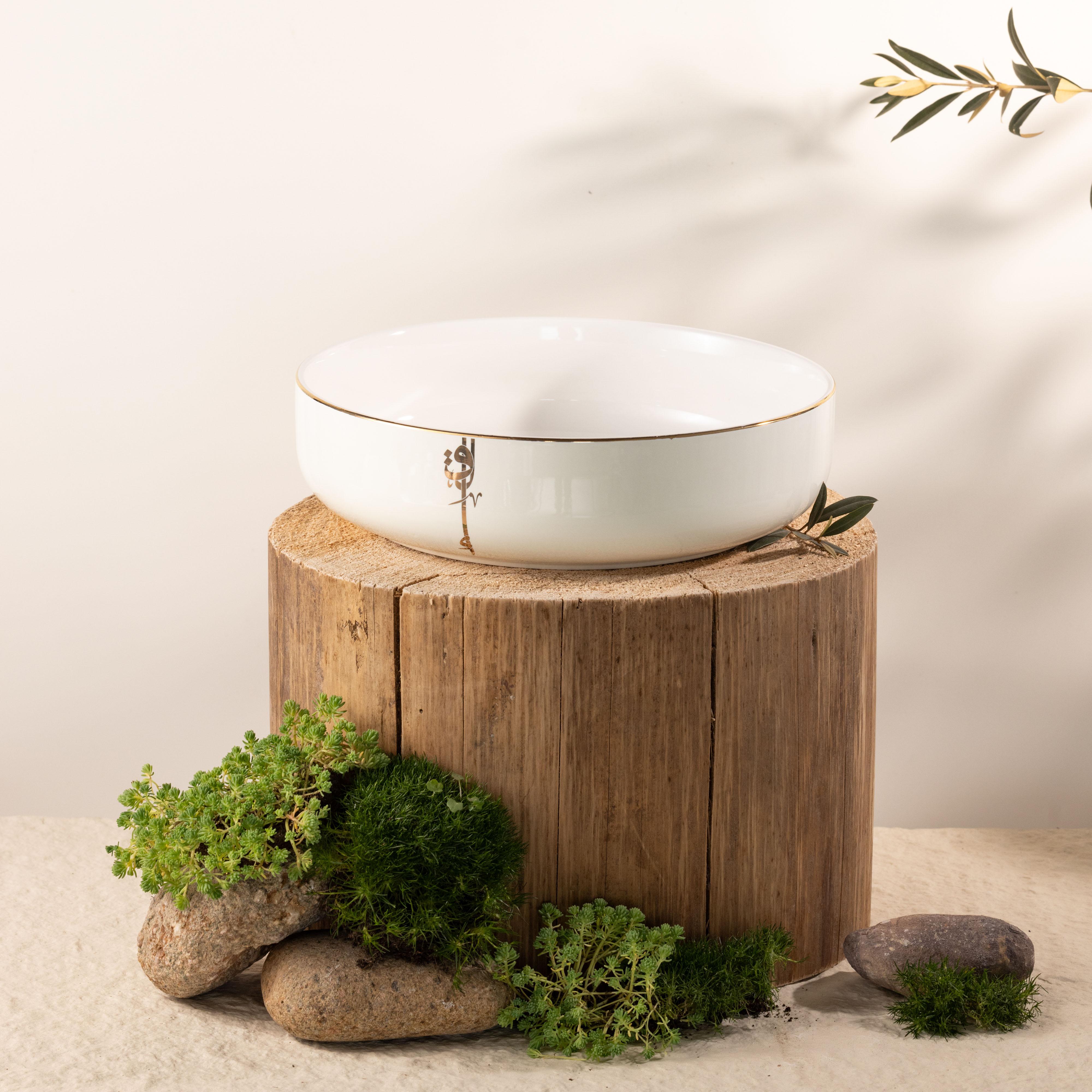 وعاء تقديم بورسلان مزين من أوتانتيك-household-dining-dinnerware-bowls-image-1
