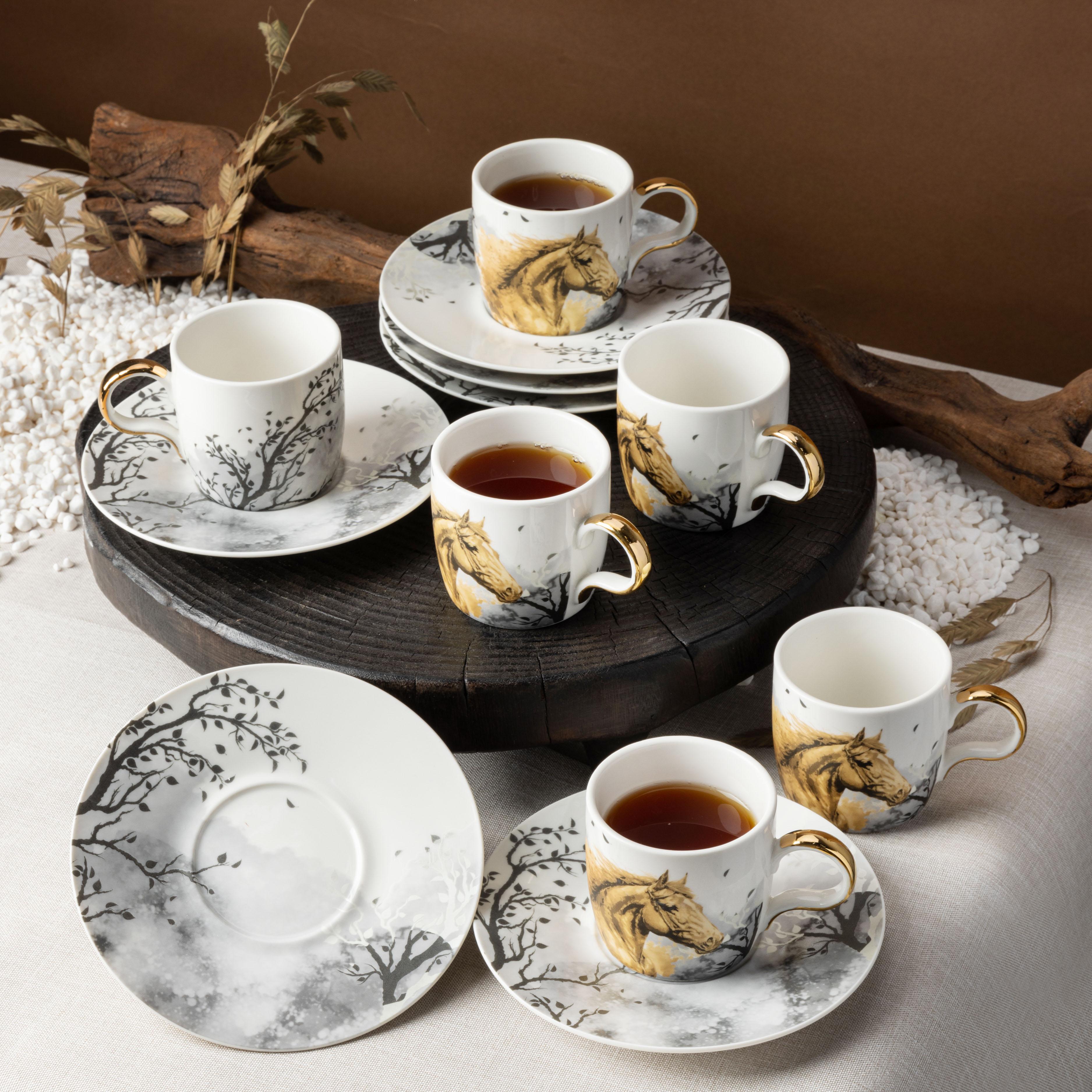مجموعة فناجين وصحون شاي بطبعات 12 قطعة من أوتانتيك-household-dining-teaandcoffee-teaandcoffeesets-image-1
