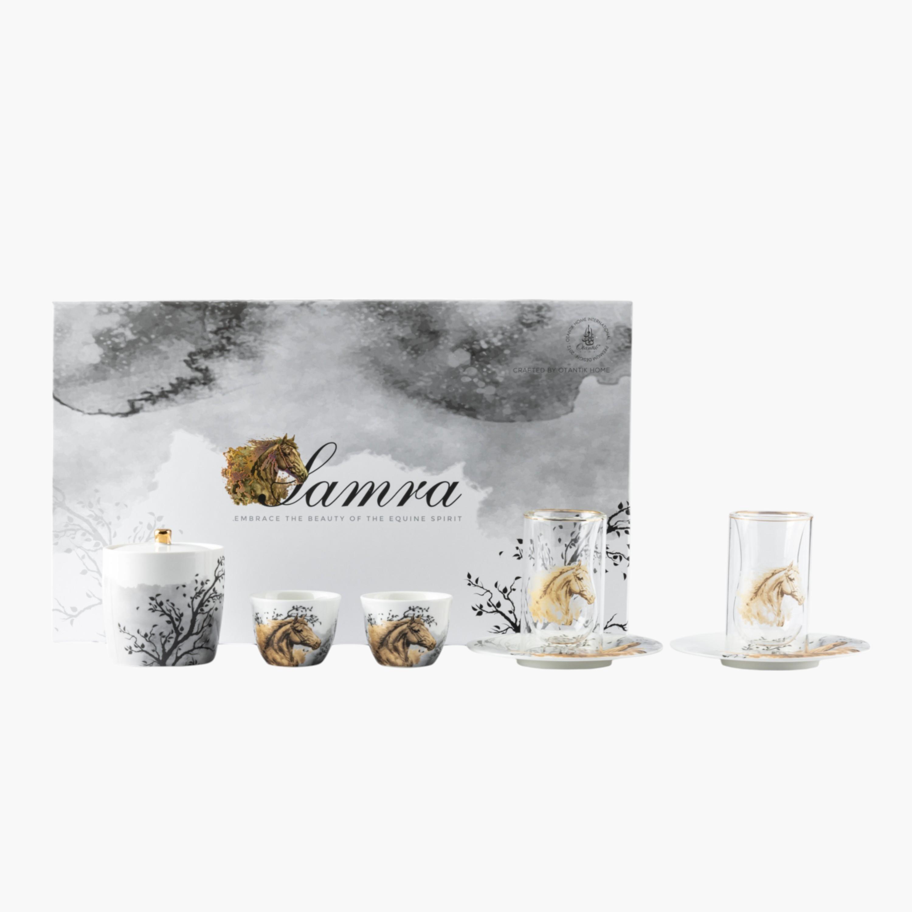 Porcelain 19-Piece Kahwa Cup and Saucer Set-household-dining-teaandcoffee-teaandcoffeesets-image-2