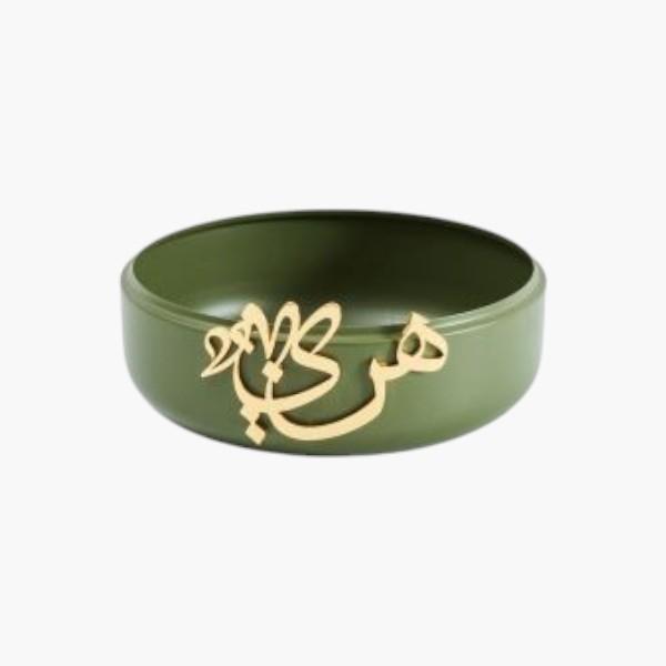 Arabic Calligraphy Accent Porcelain Date Bowl with Lid-household-dining-dinnerware-bowls-image-2
