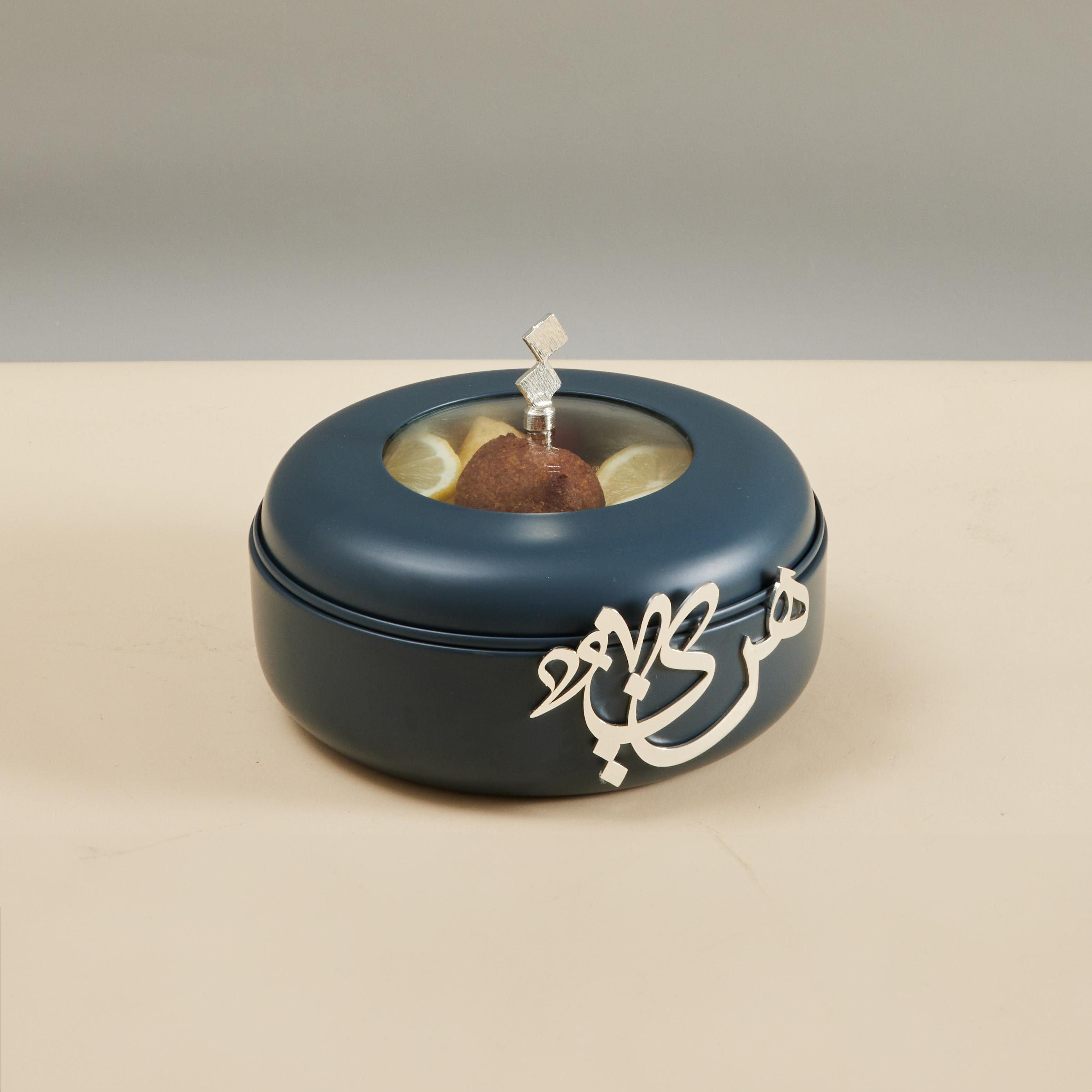 Arabic Calligraphy Accent Porcelain Date Bowl with Lid-household-dining-dinnerware-bowls-image-1