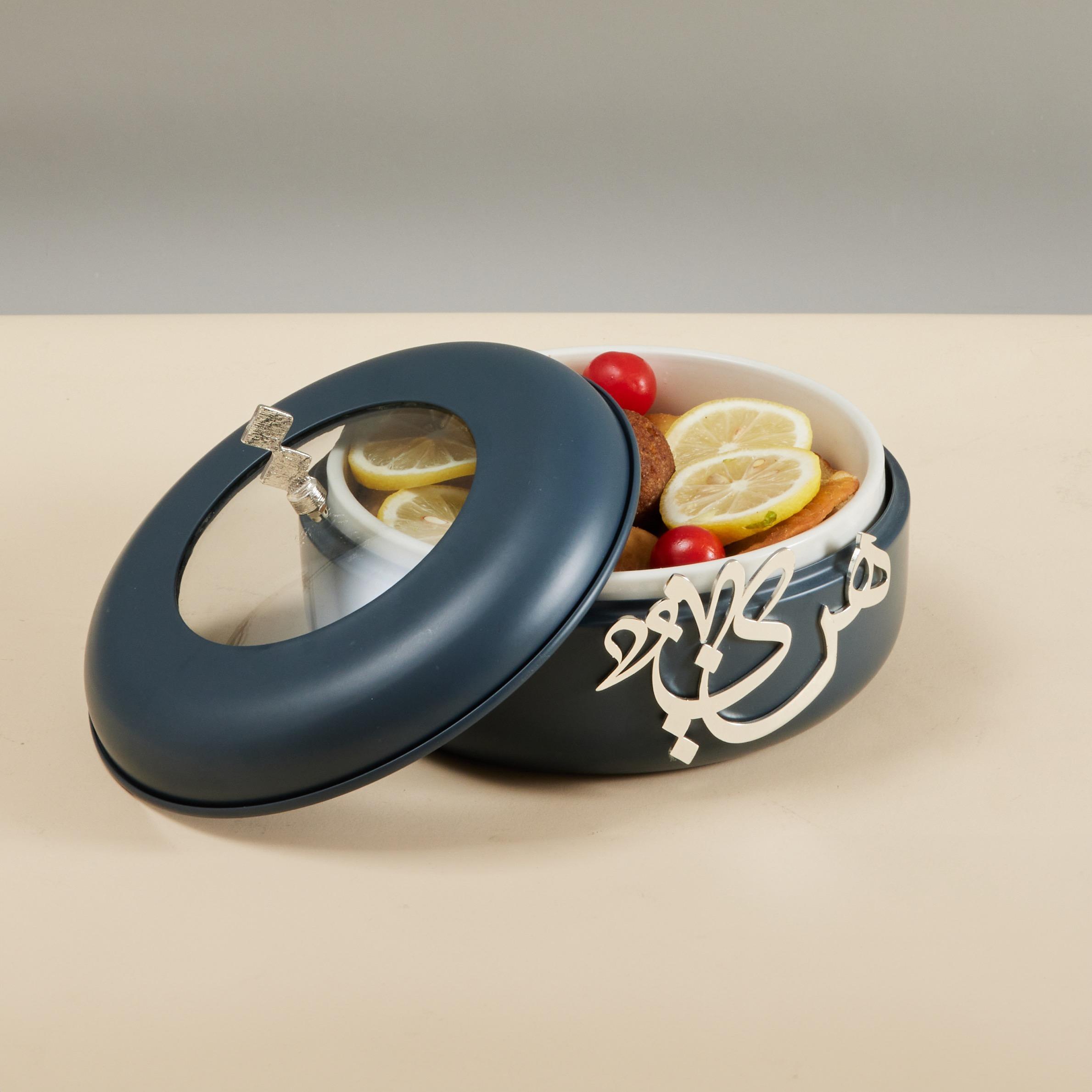 Arabic Calligraphy Accent Porcelain Date Bowl with Lid-household-dining-dinnerware-bowls-image-2