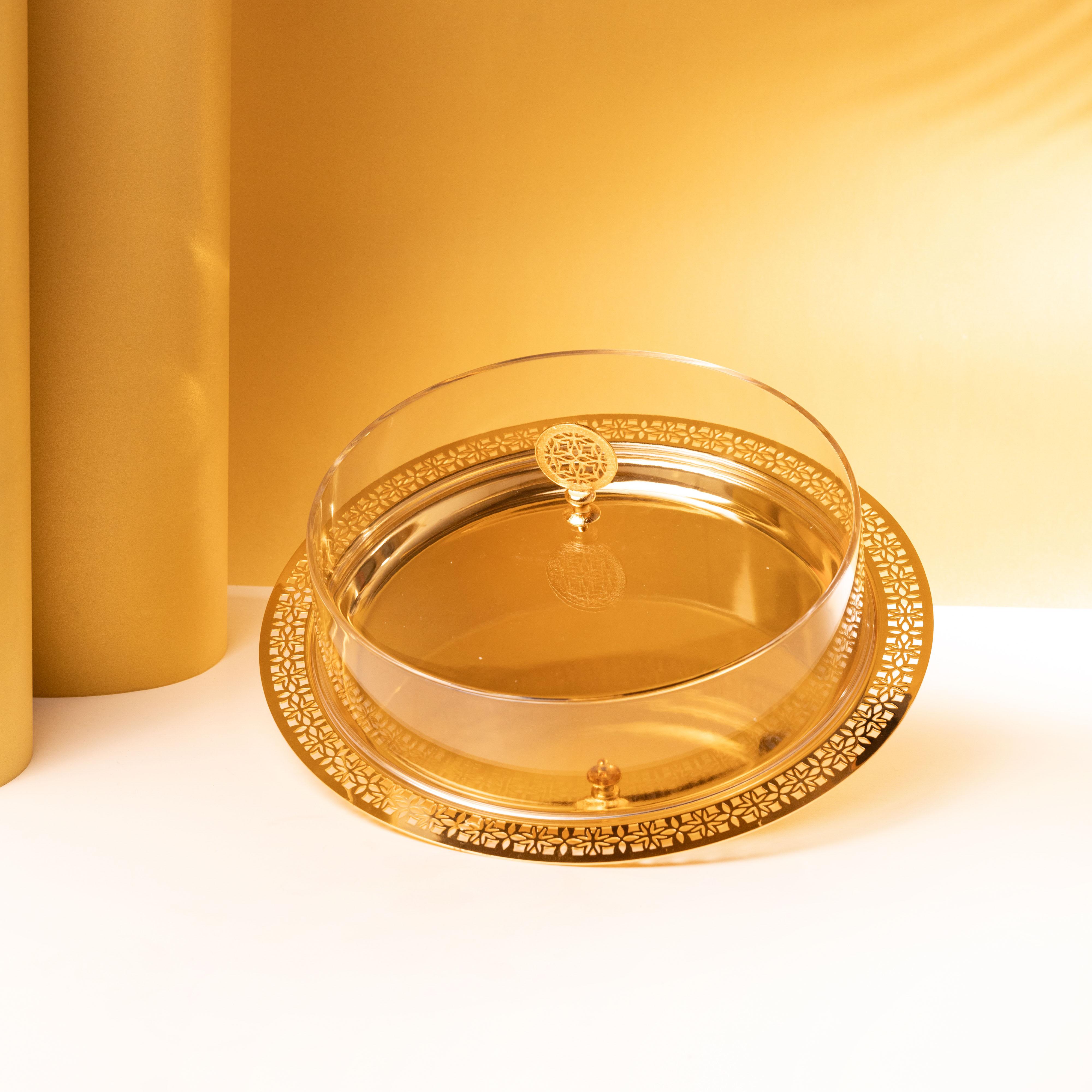 صينية تقديم بتفاصيل مفرغة وغطاء من أوتانتيك-household-dining-serveware-servingtrays-image-1