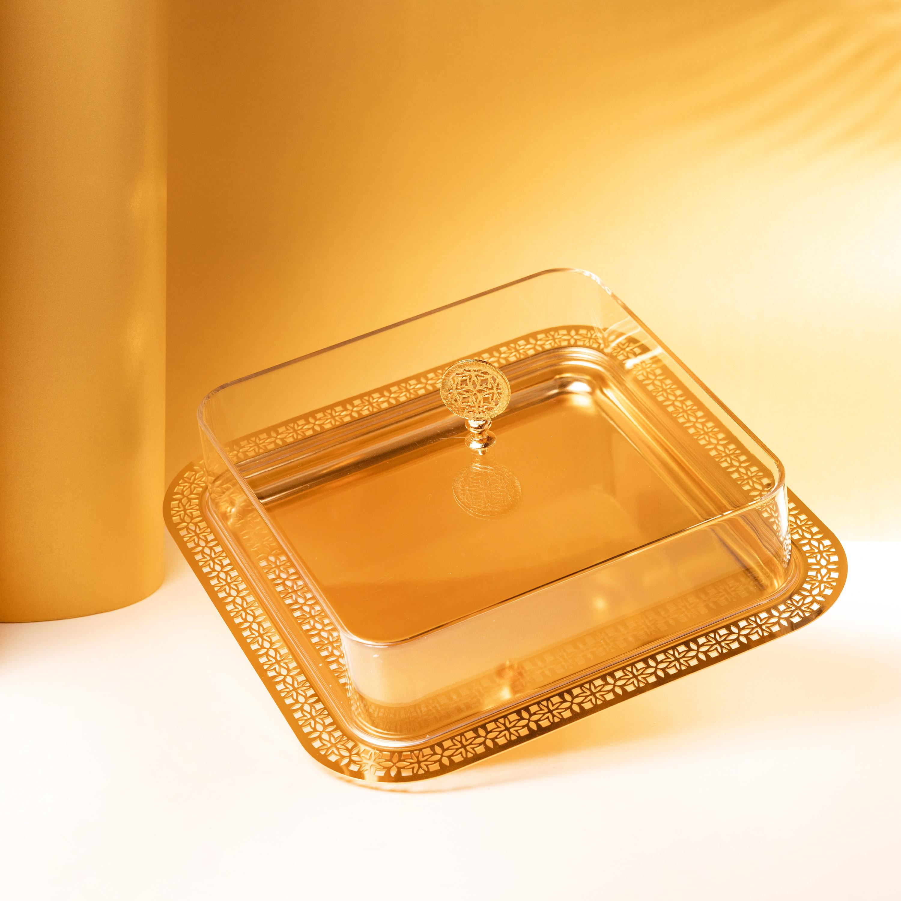 صينية تقديم بتصاميم مفرغة مع غطاء من أوتانتيك-household-dining-serveware-servingtrays-image-2