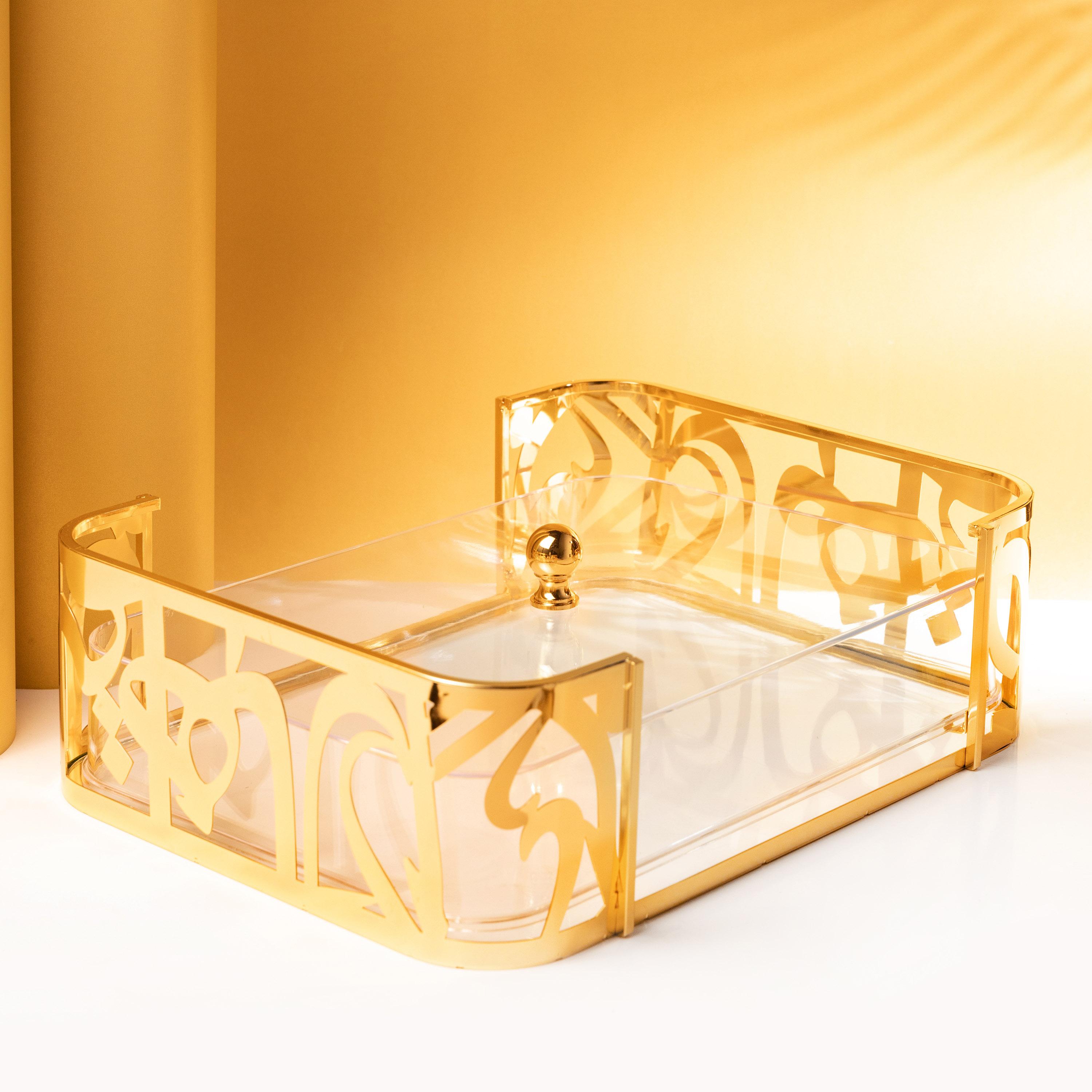 صينية تقديم بتصاميم مفرغة بالخط العربي مع غطاء من أوتانتيك-household-dining-serveware-servingtrays-image-2