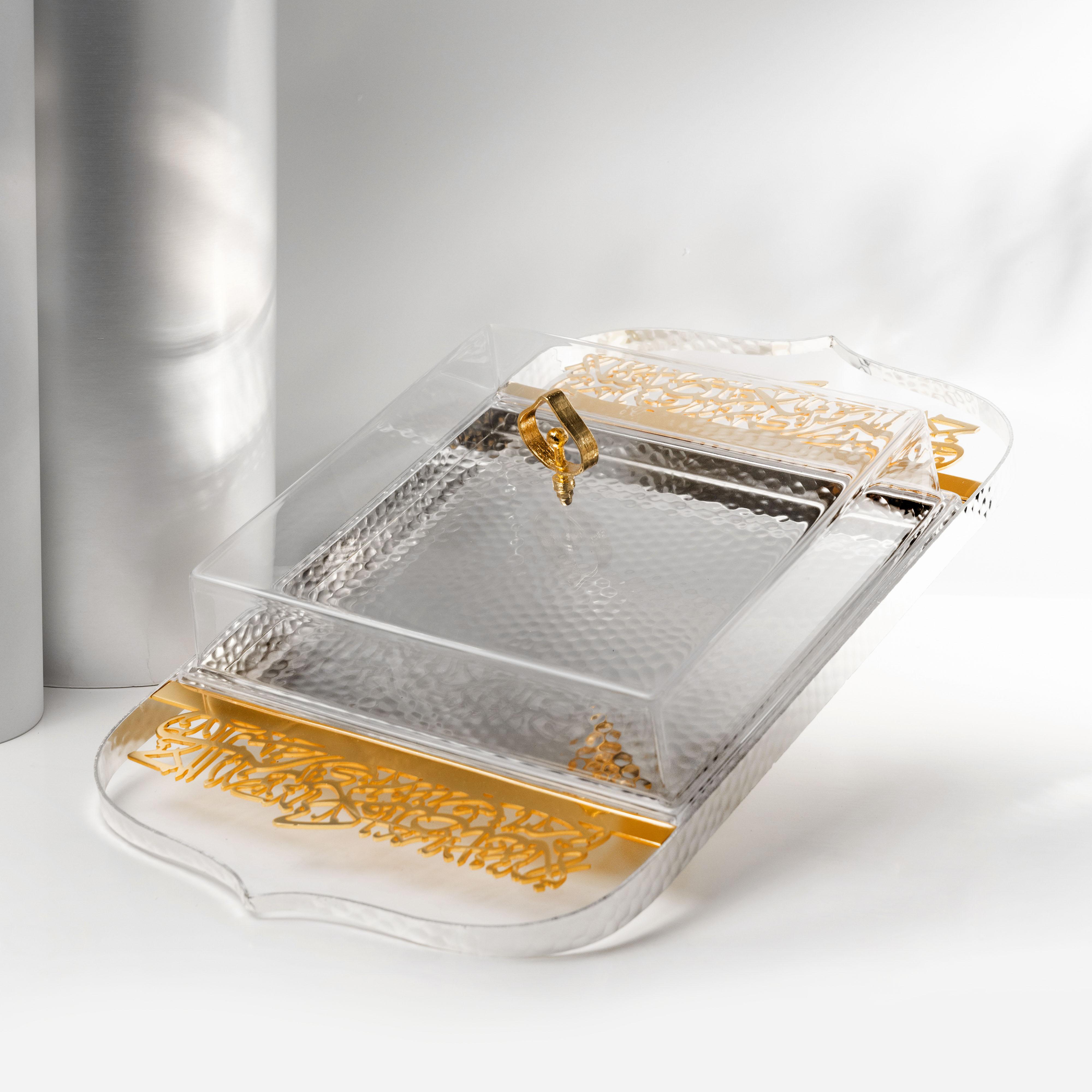 صينية تقديم بتزيينات الخط العربي مع غطاء من أوتانتيك-household-dining-serveware-servingtrays-image-1