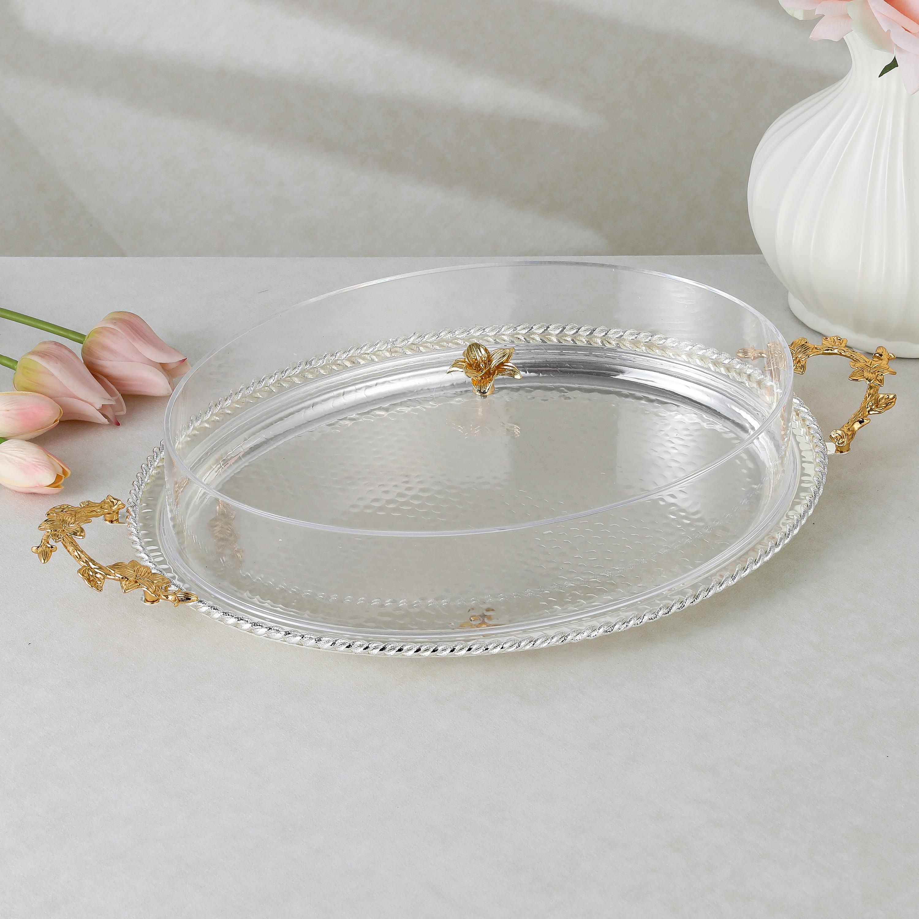 Hammered Detail Serving Tray and Lid-household-dining-serveware-servingtrays-image-1