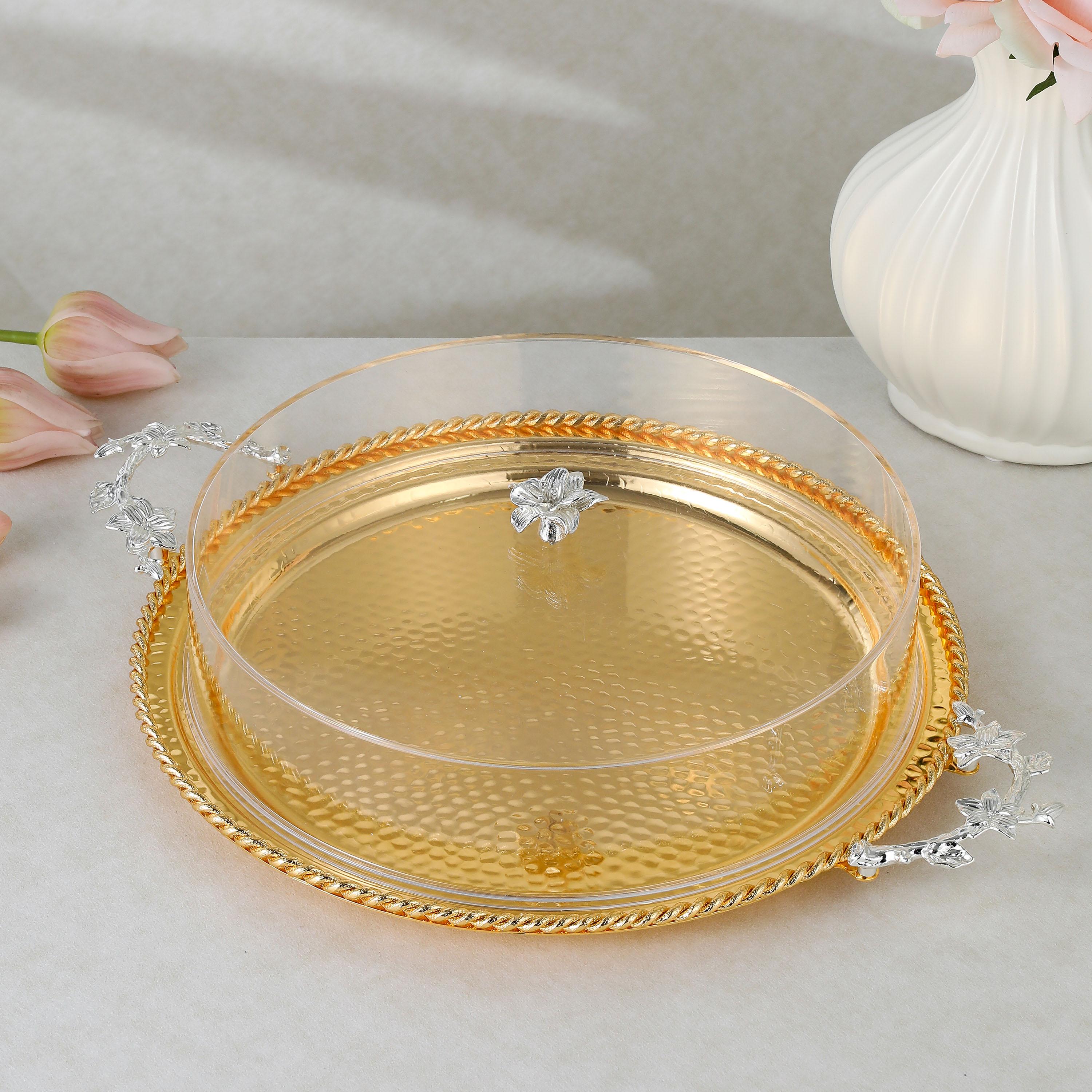 صينية تقديم ستانلس ستيل مع غطاء من أوتانتيك-household-dining-serveware-servingtrays-image-1