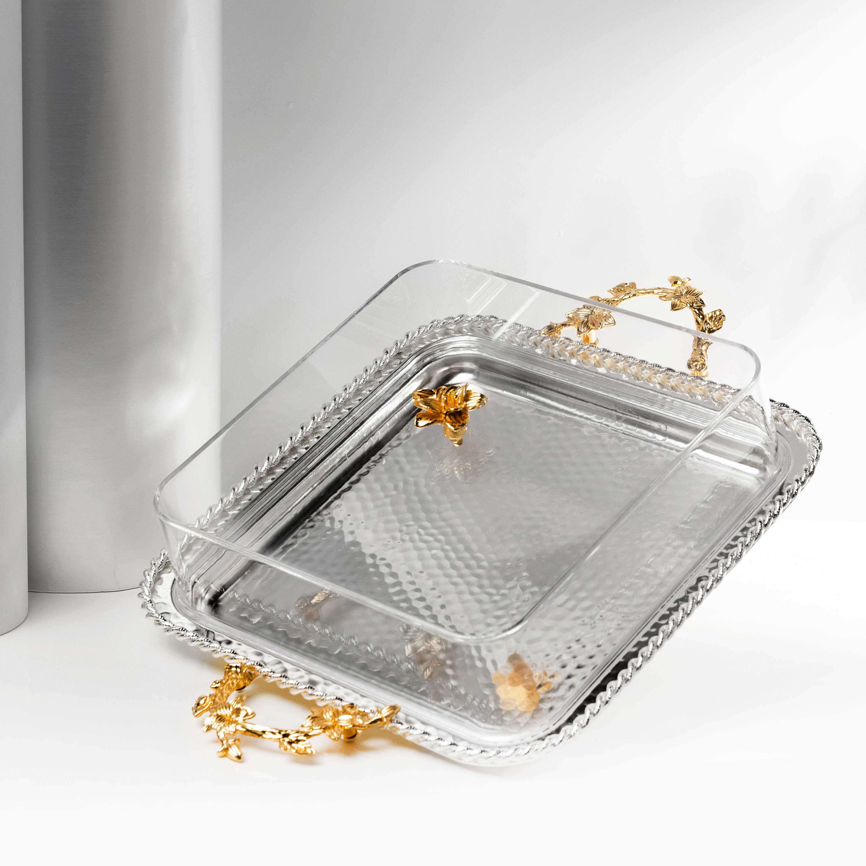 Stainless Steel Serving Tray with Lid-household-dining-serveware-servingtrays-image-2