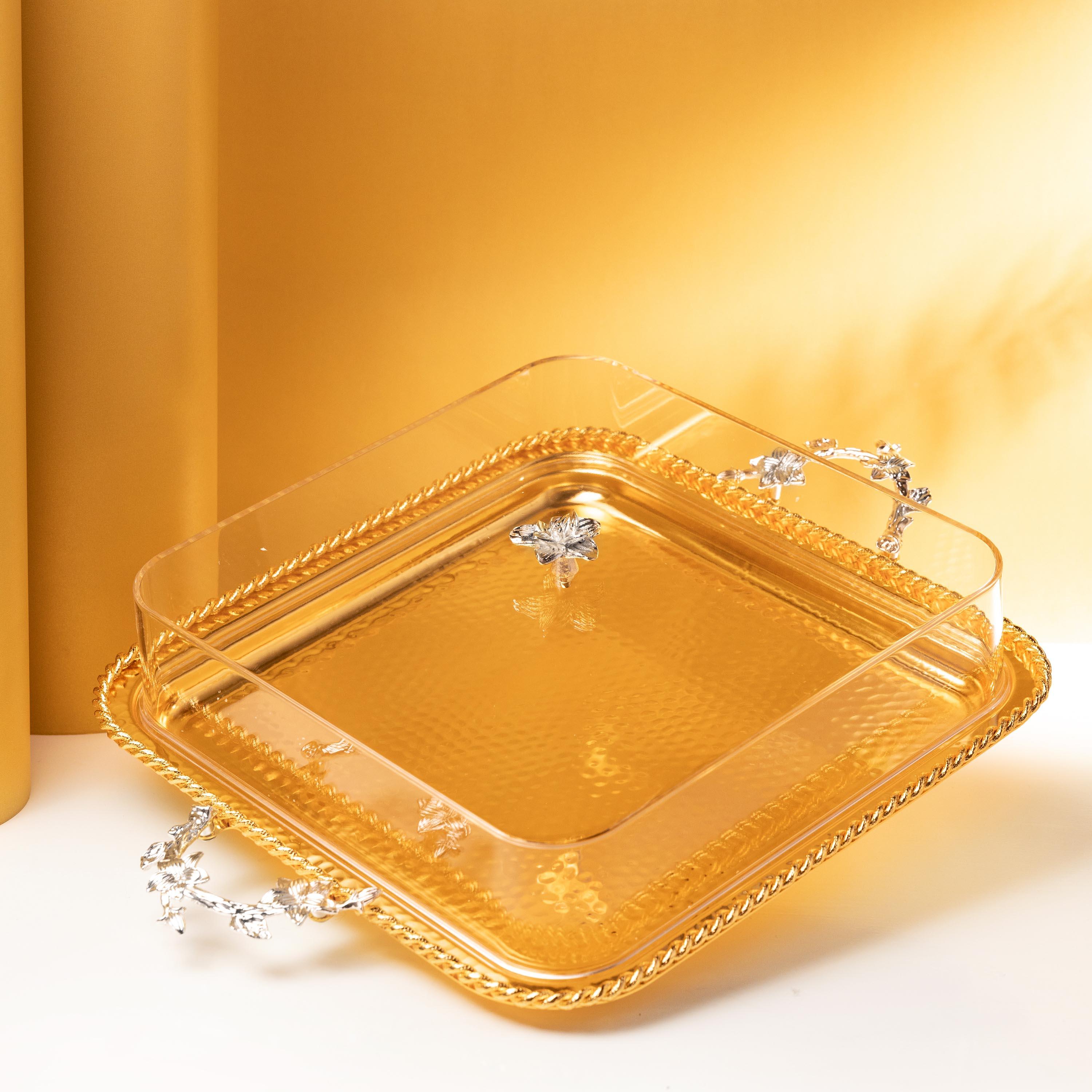 صينية تقديم ستانلس ستيل مع غطاء من أوتانتيك-household-dining-serveware-servingtrays-image-2
