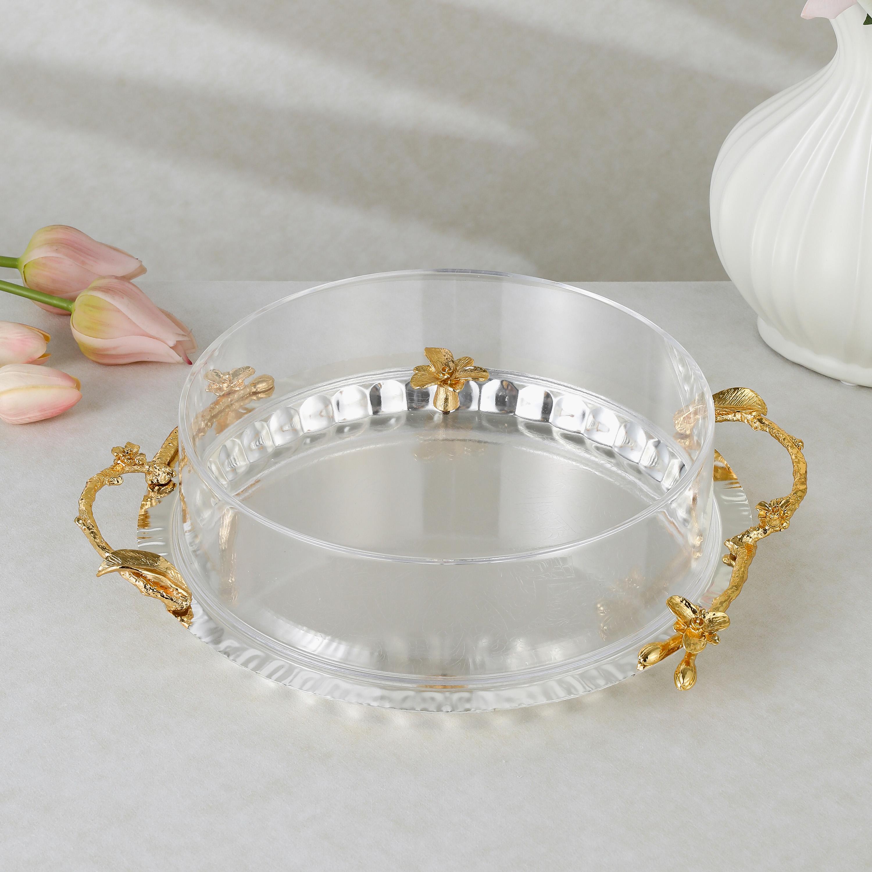 Stainless Steel Serving Tray with Lid-household-dining-serveware-servingtrays-image-1