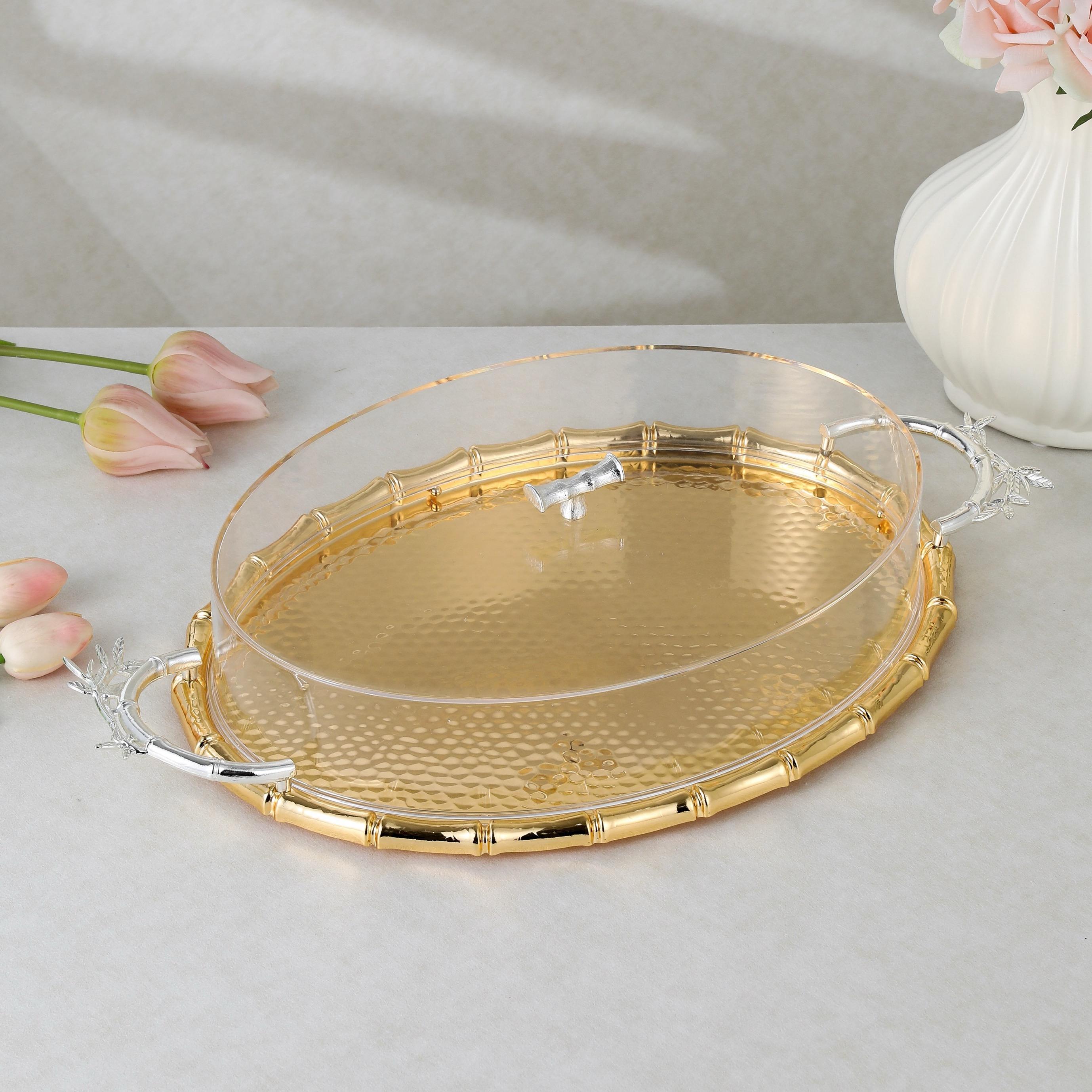 صينية تقديم ستانلس ستيل من قطعتين مع مقبض وغطاء من أوتانتيك-household-dining-serveware-servingtrays-image-2
