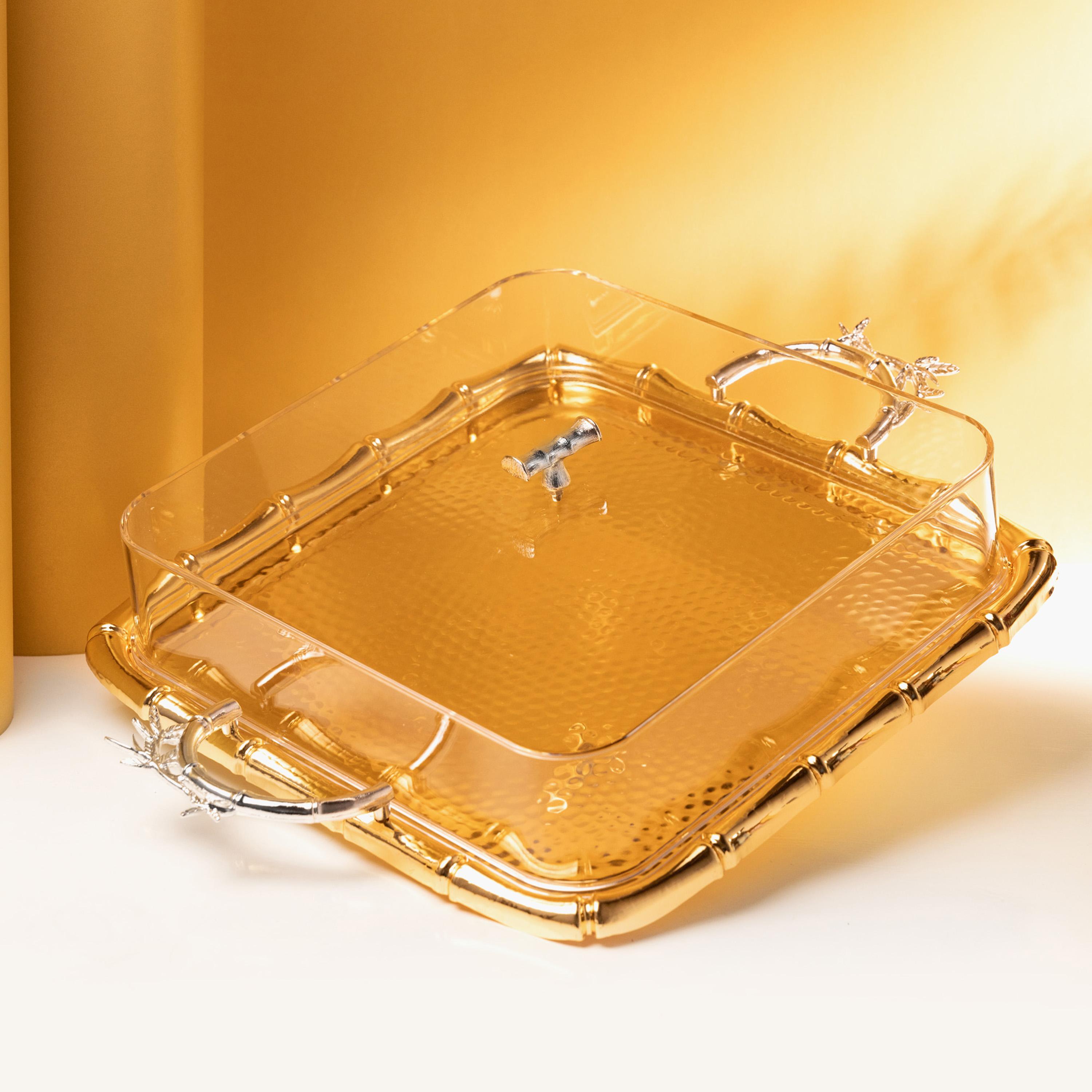 Stainless Steel Serving Tray with Lid-household-dining-serveware-servingtrays-image-2