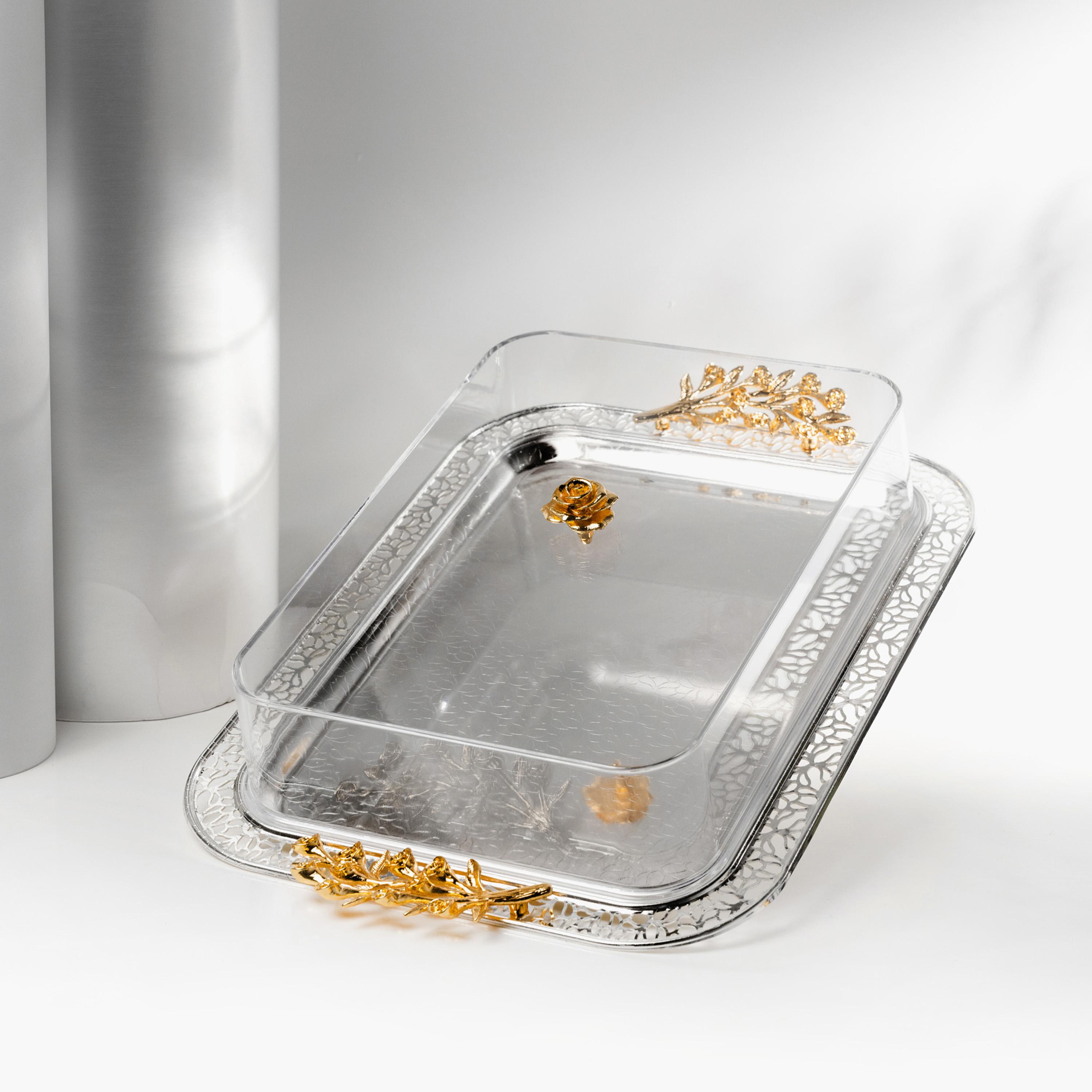 Stainless Steel Serving Tray with Lid-household-dining-serveware-servingtrays-image-2