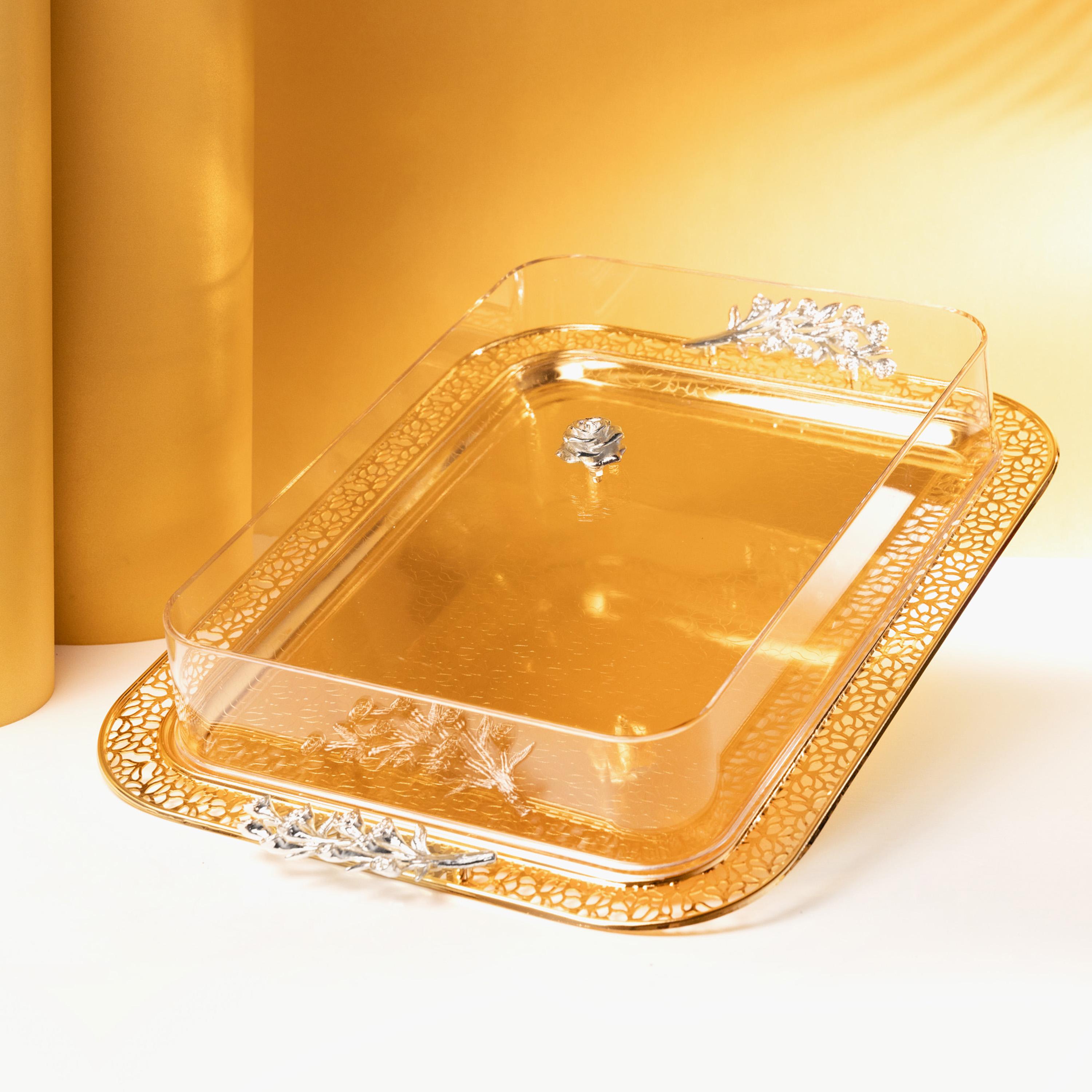 Stainless Steel Serving Tray with Lid-household-dining-serveware-servingtrays-image-2