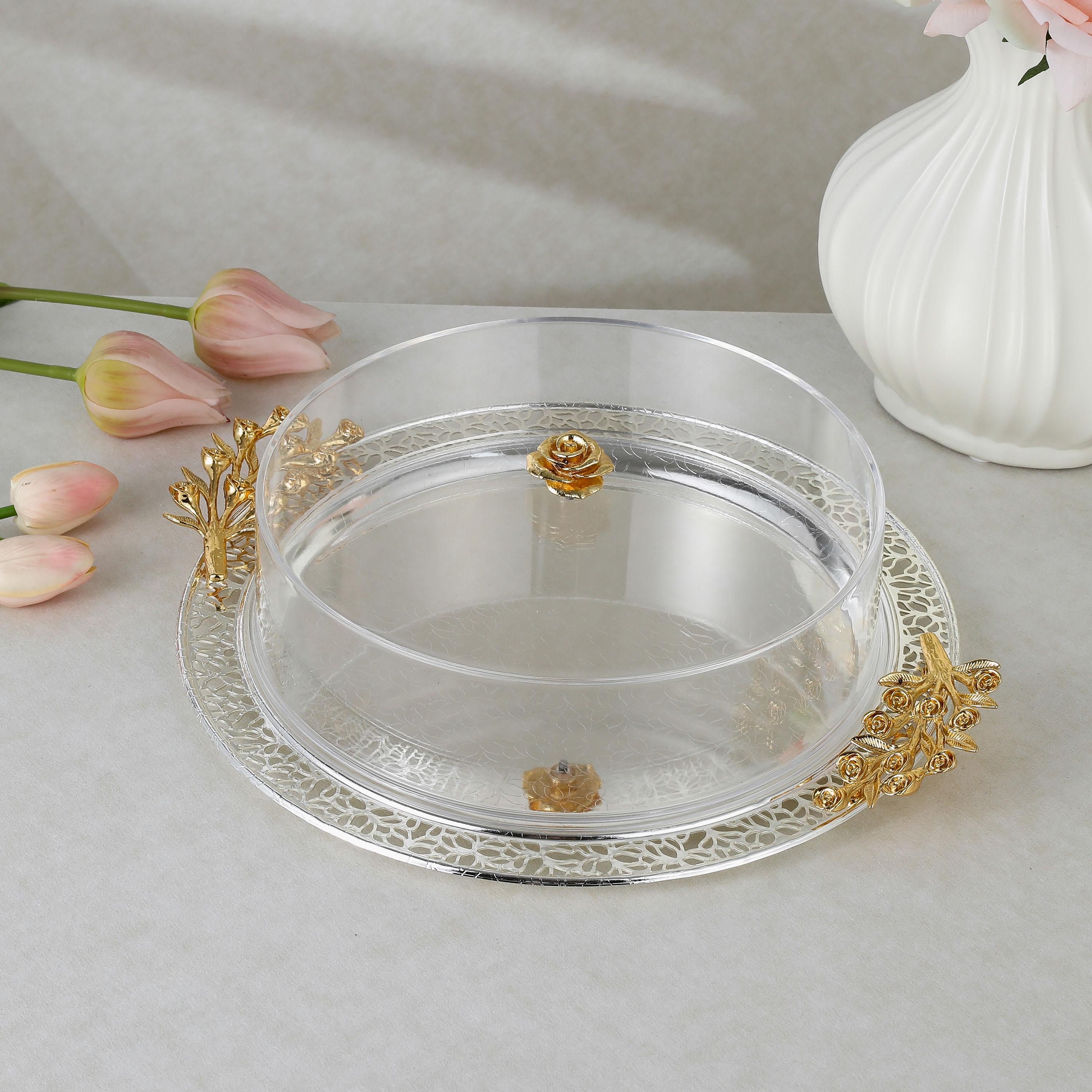 صينية تقديم ستانلس ستيل مع غطاء من أوتانتيك-household-dining-serveware-servingtrays-image-1