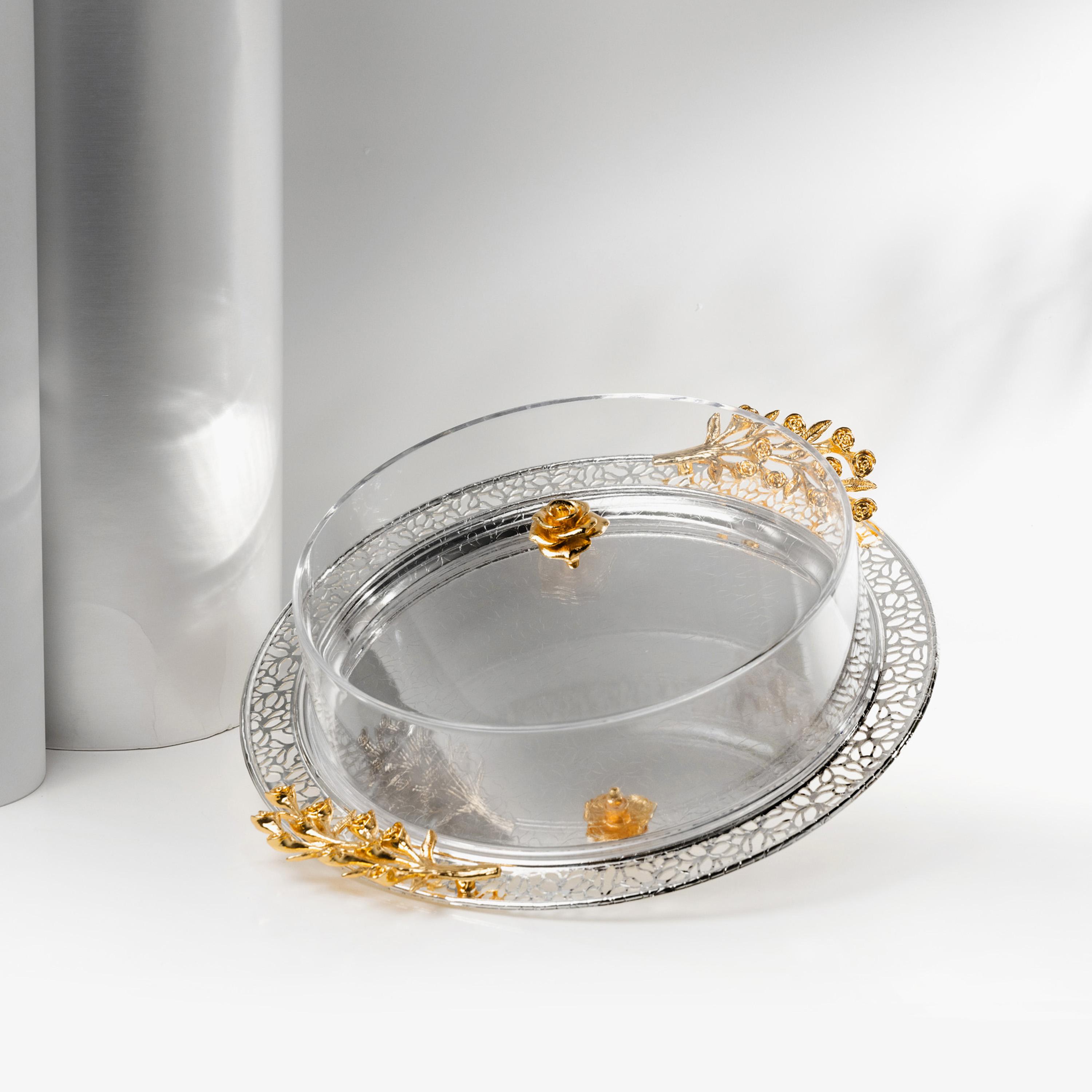 صينية تقديم ستانلس ستيل مع غطاء من أوتانتيك-household-dining-serveware-servingtrays-image-2