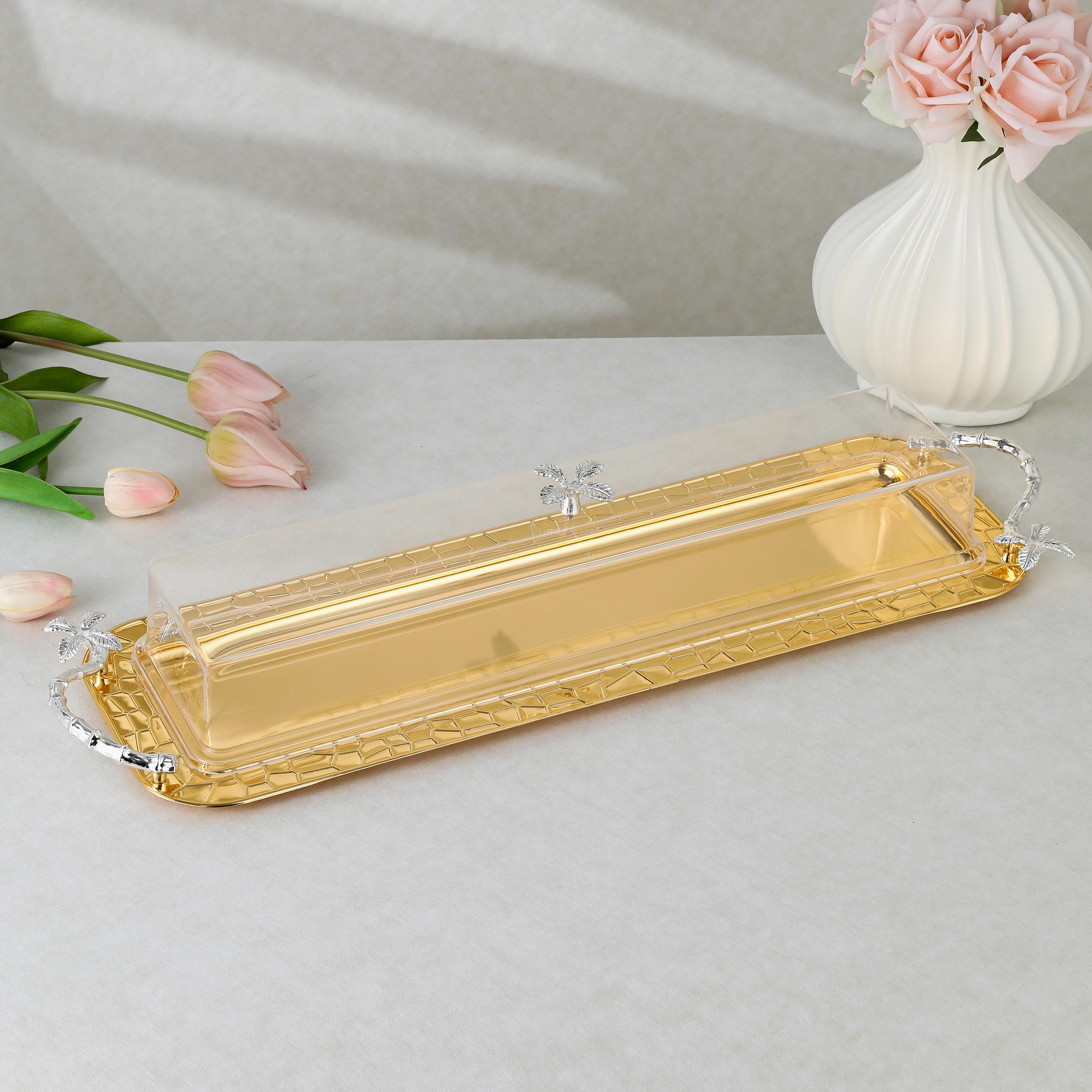 Stainless Steel Serving Tray with Lid-household-dining-serveware-servingtrays-image-1