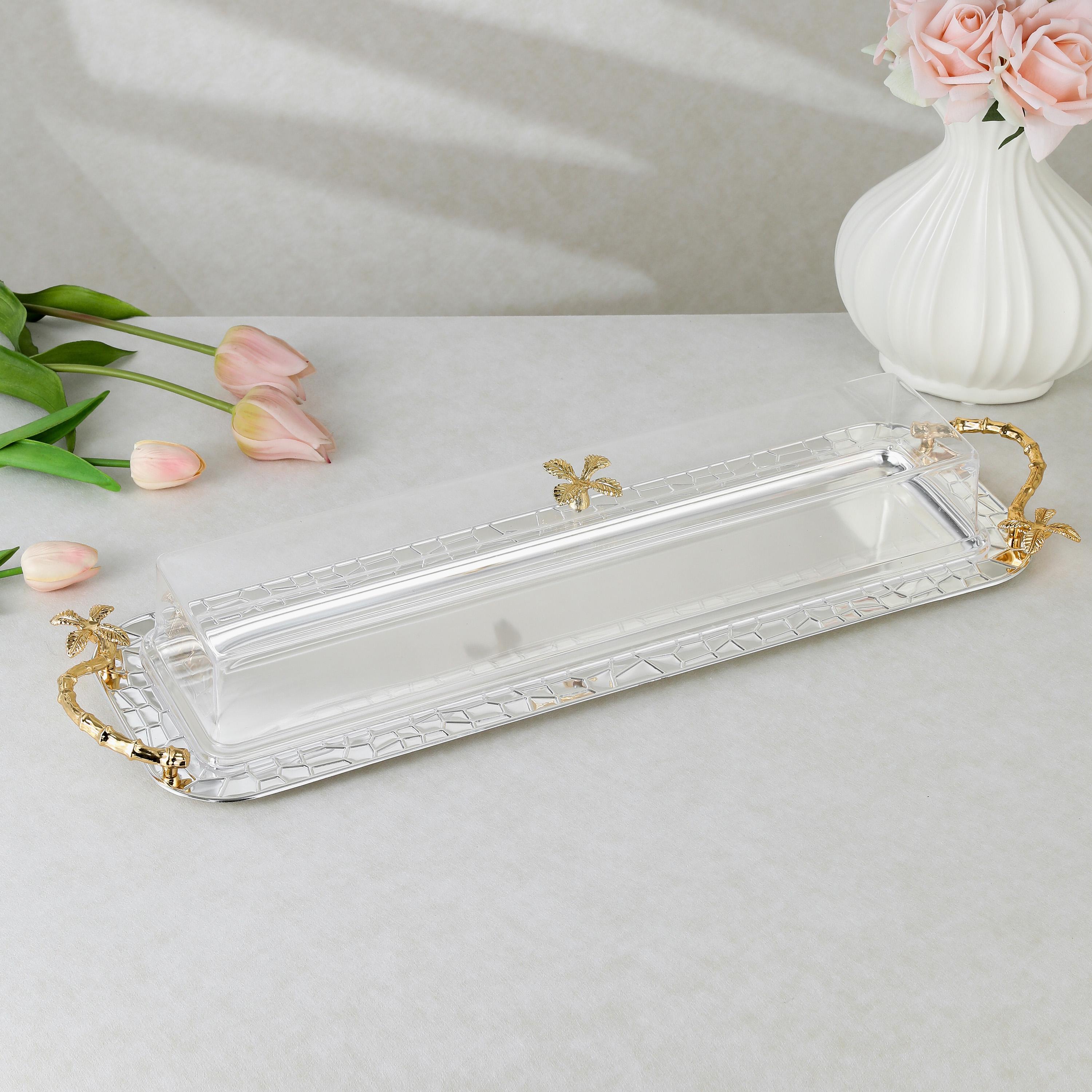 Stainless Steel Serving Tray with Lid-household-dining-serveware-servingtrays-image-1