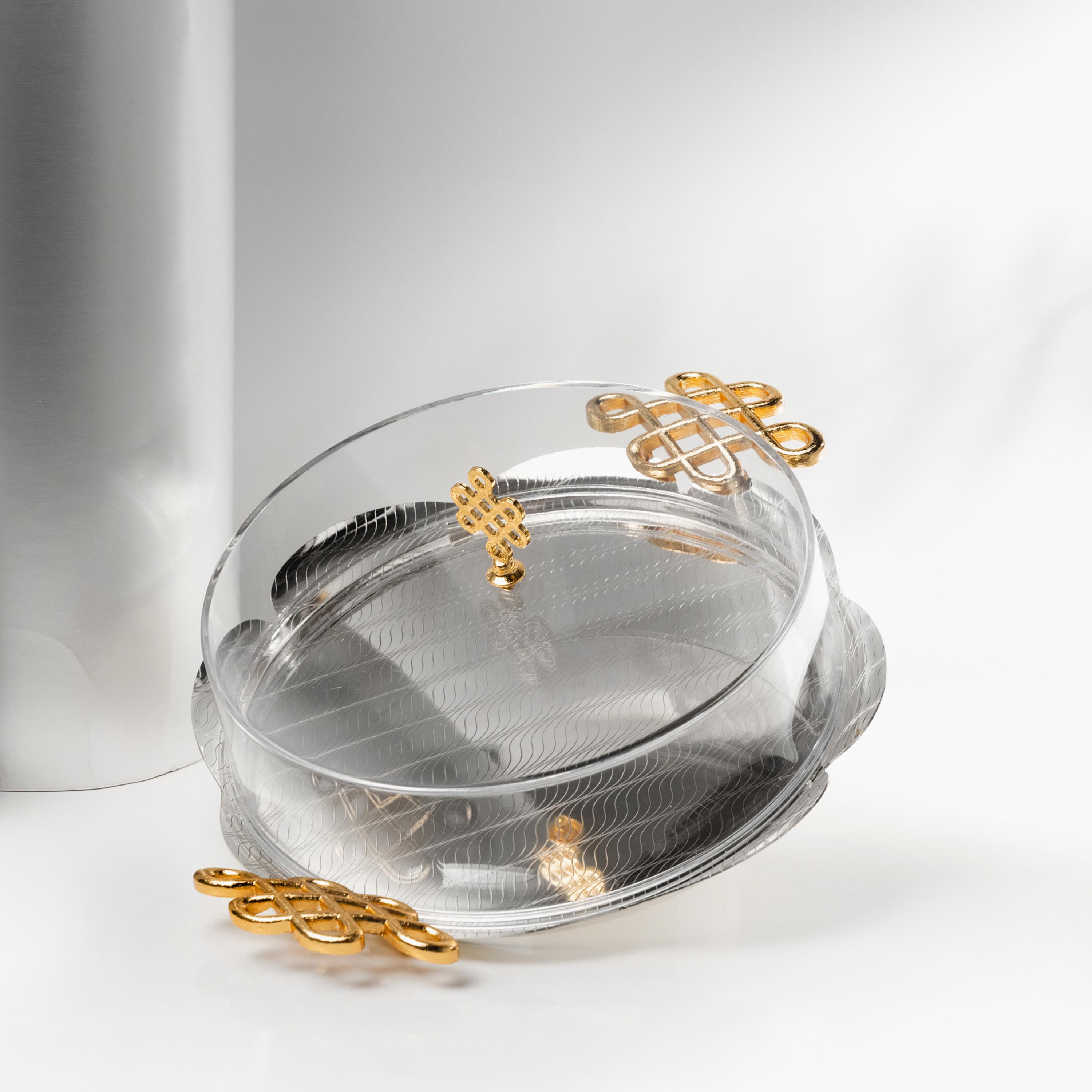 Embossed Decorative Serving Tray with Lid-household-dining-serveware-servingtrays-image-2