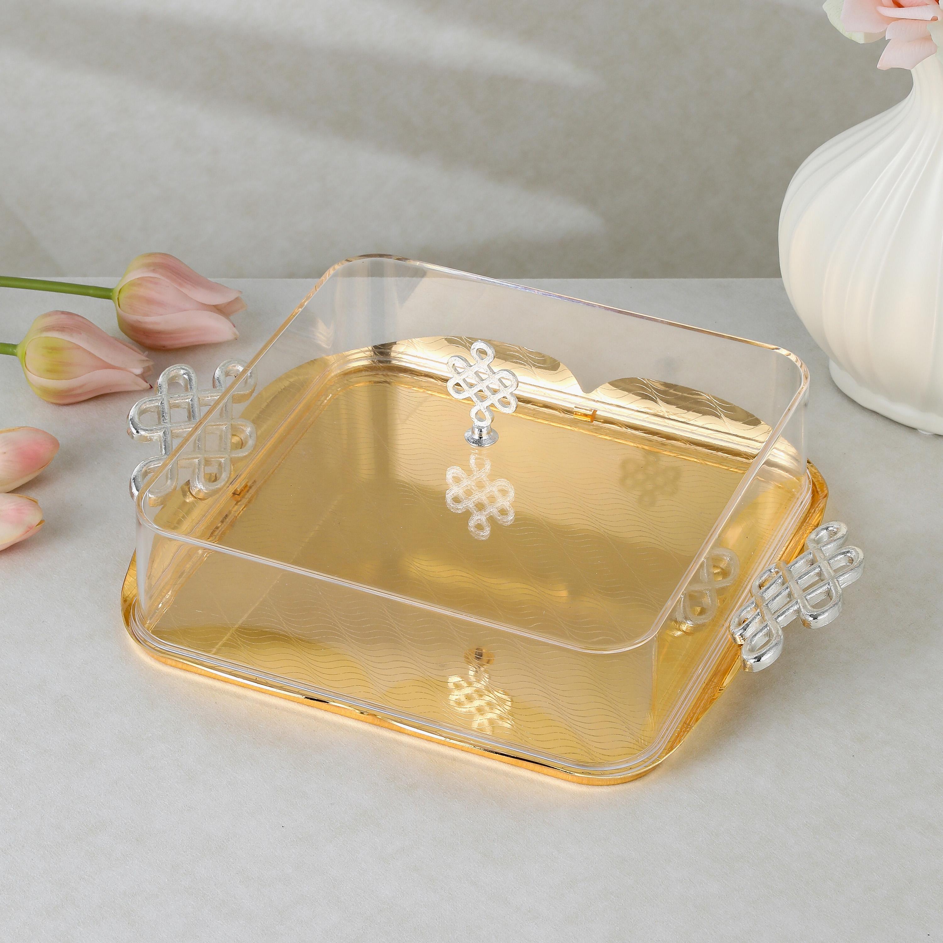 Stainless Steel Serving Tray with Lid-household-dining-serveware-servingtrays-image-1