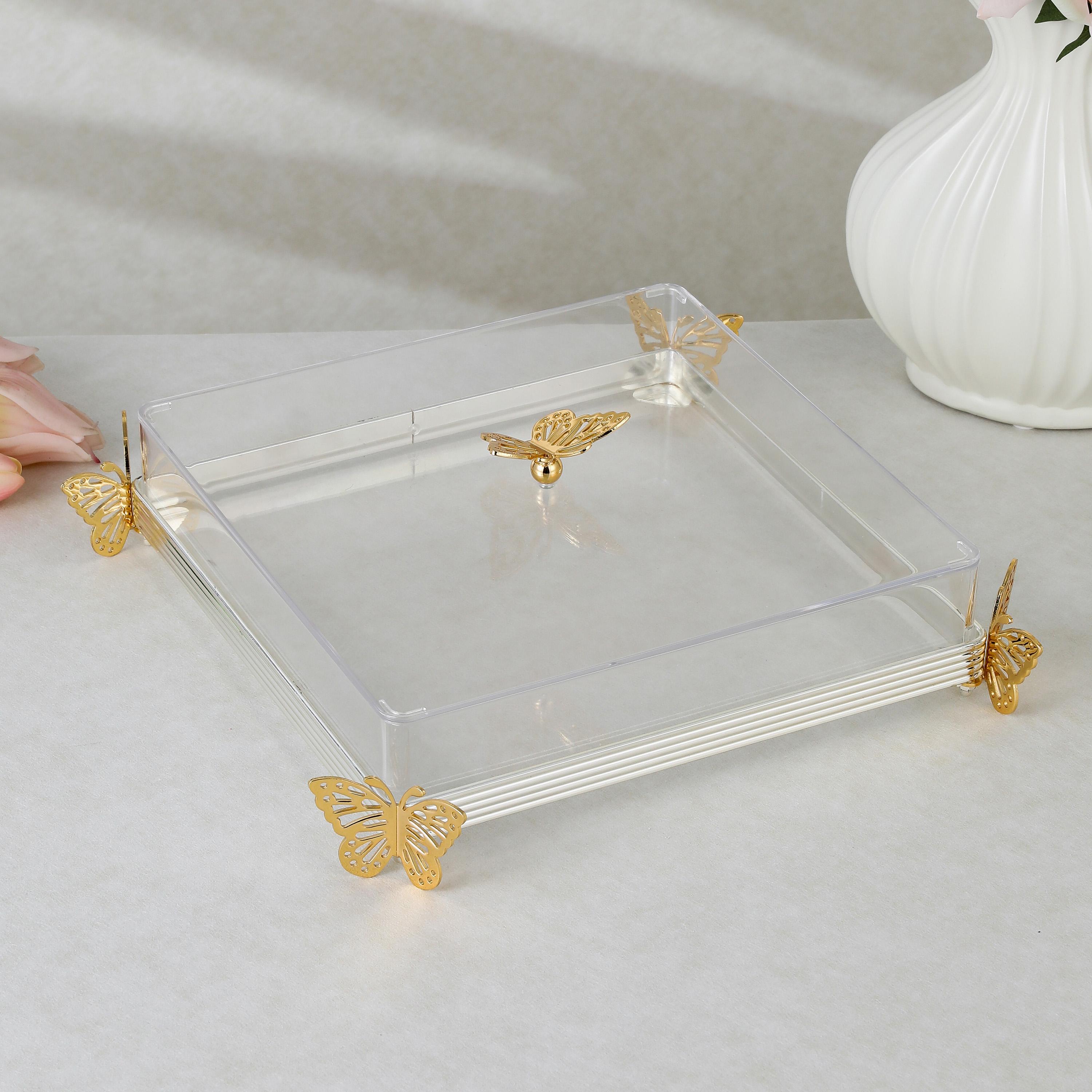 Butterfly Accent Serving Tray with Lid-household-dining-serveware-servingtrays-image-1