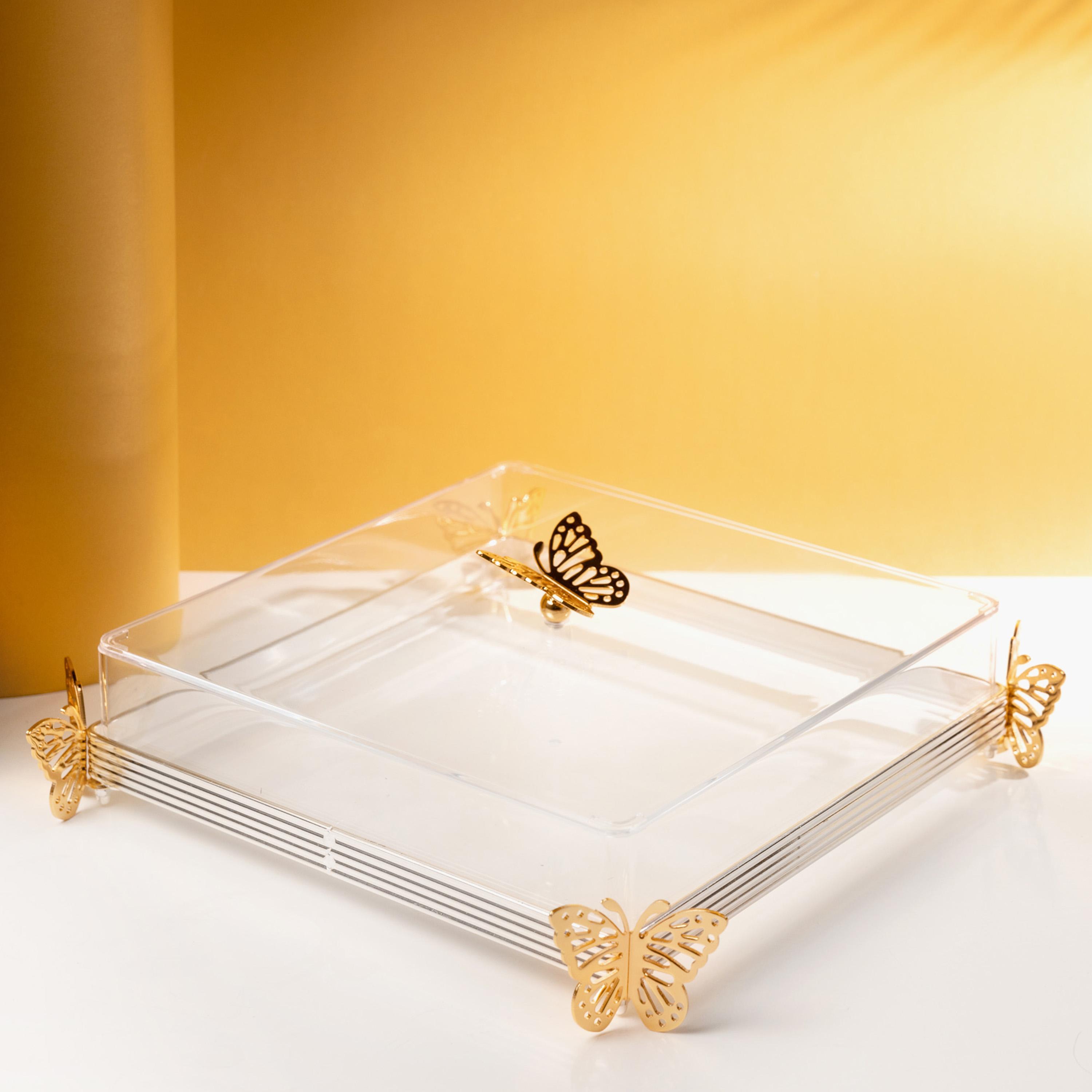 Butterfly Accent Serving Tray with Lid-household-dining-serveware-servingtrays-image-2