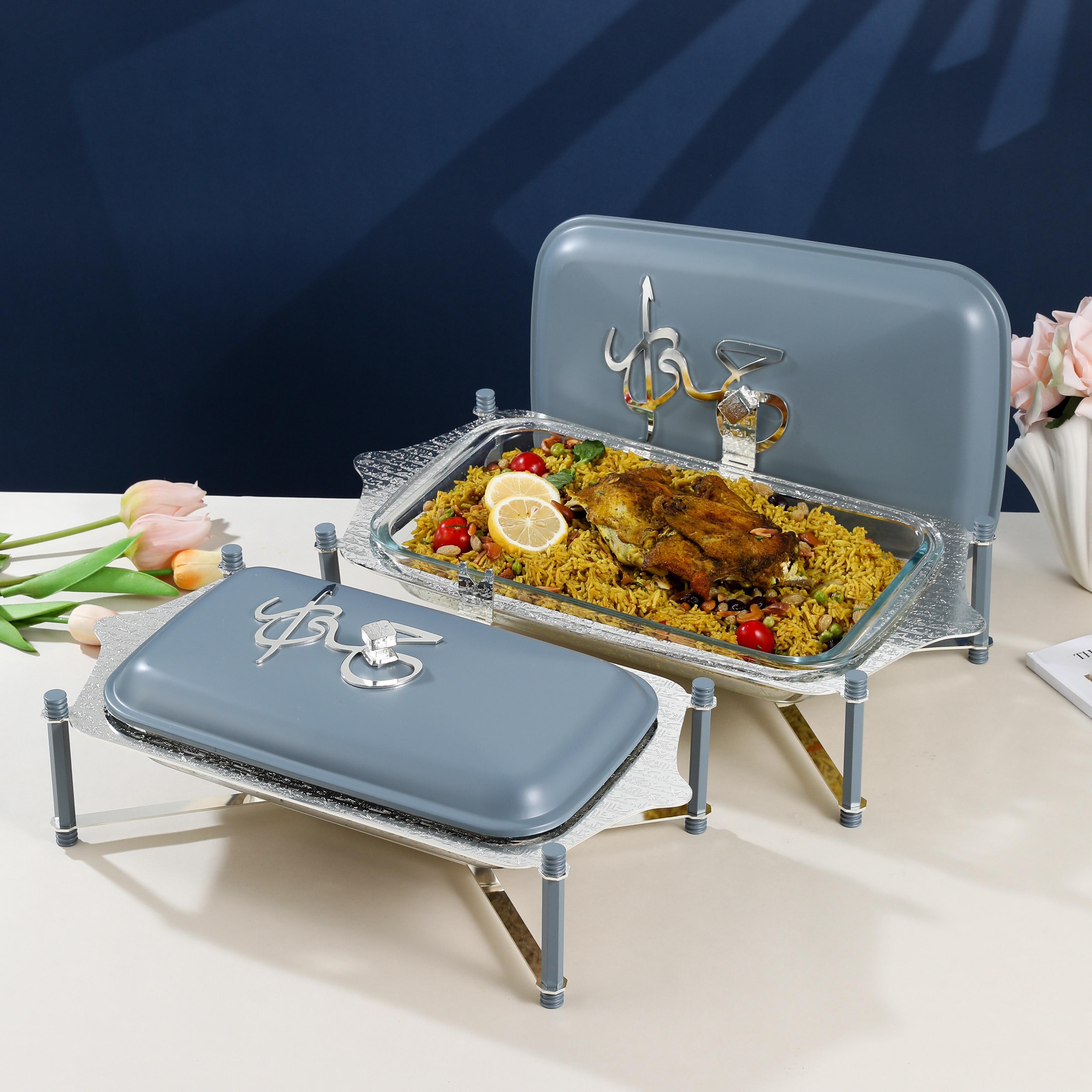 Arabic Calligraphy 3-Piece Food Warmer Set-household-dining-serveware-foodwarmersandcasseroles-image-1