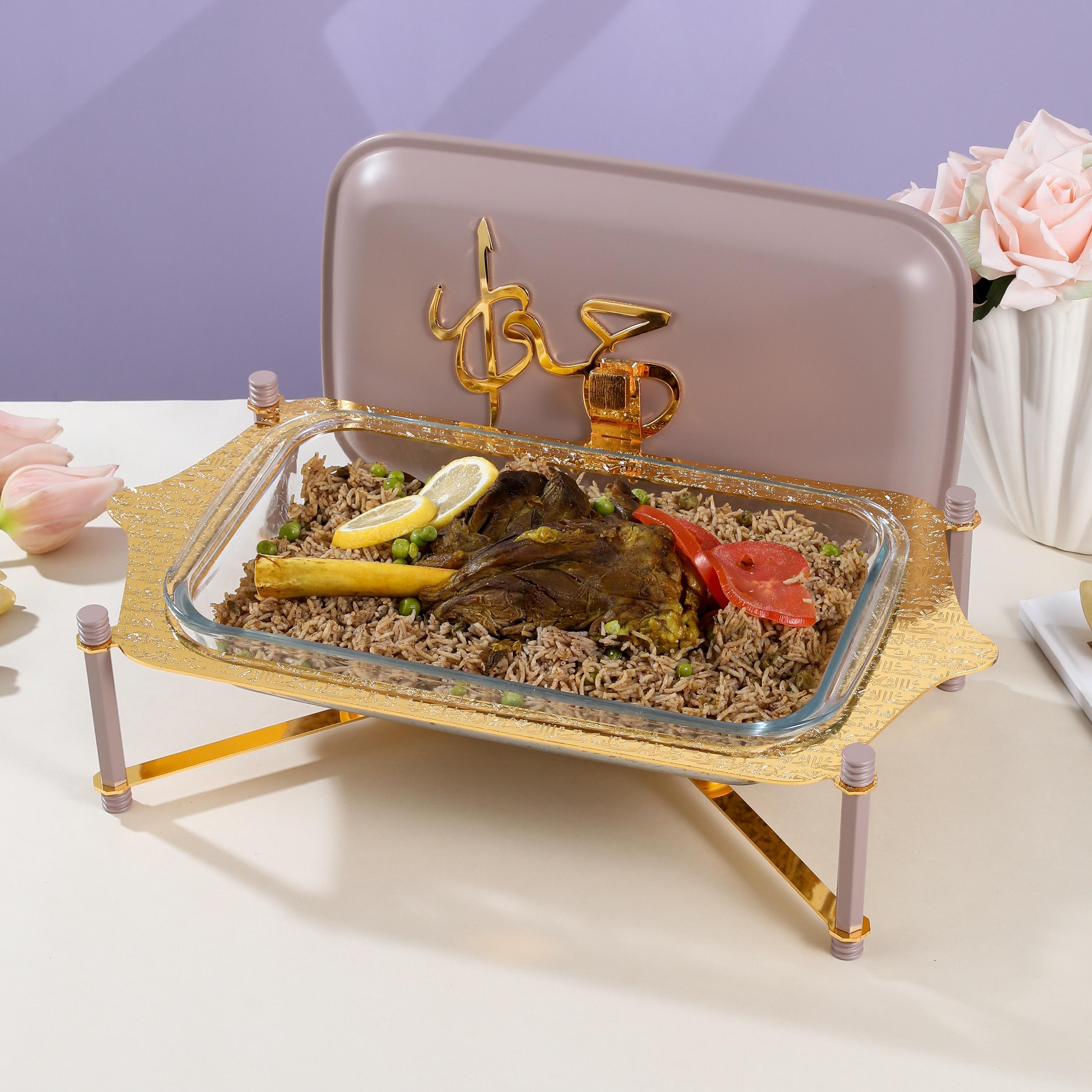 Arabic Calligraphy 3-Piece Food Warmer Set-household-dining-serveware-foodwarmersandcasseroles-image-1