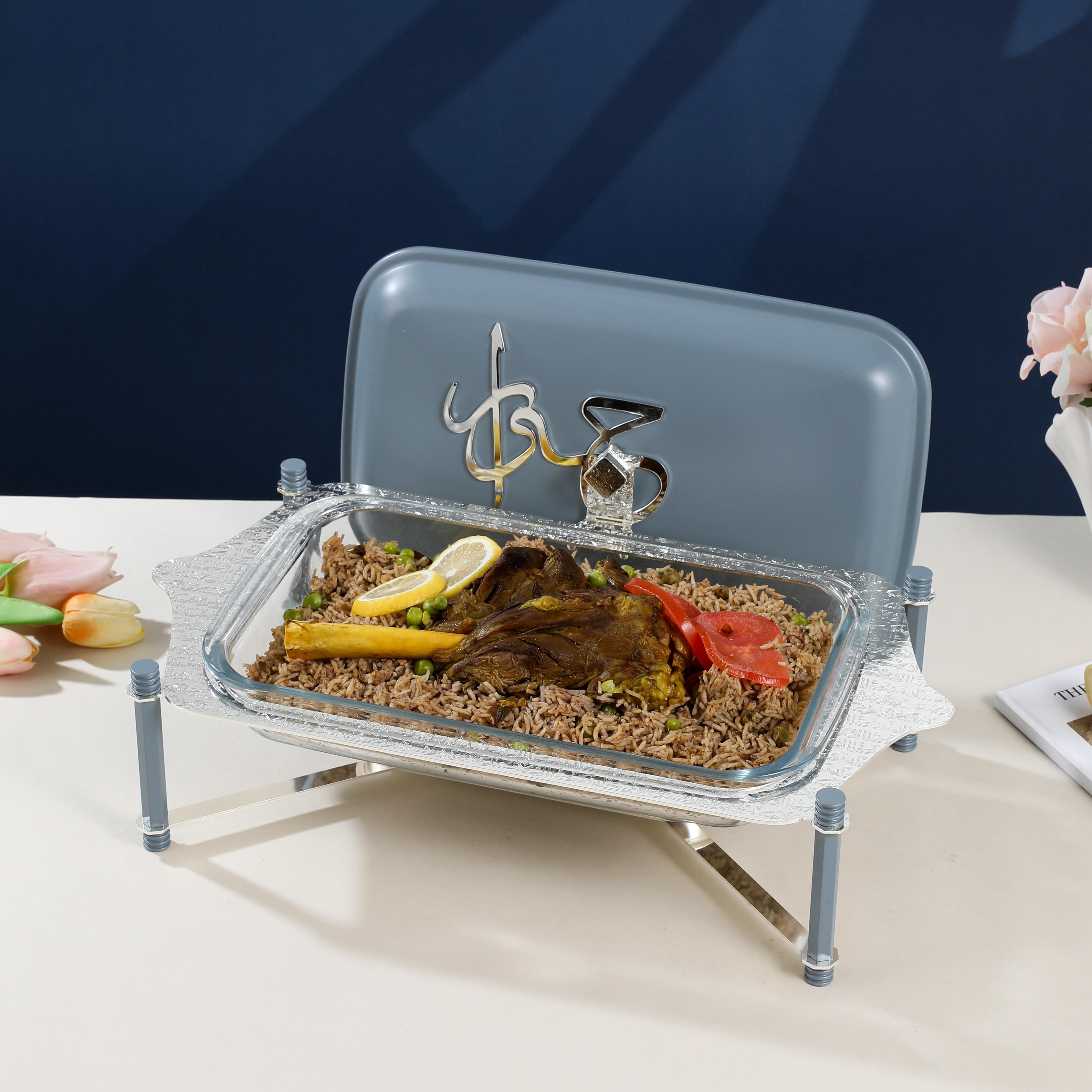 طقم سخان طعام بتفاصيل الخط العربي 3 قطع من أوتانتيك-household-dining-serveware-foodwarmersandcasseroles-image-1