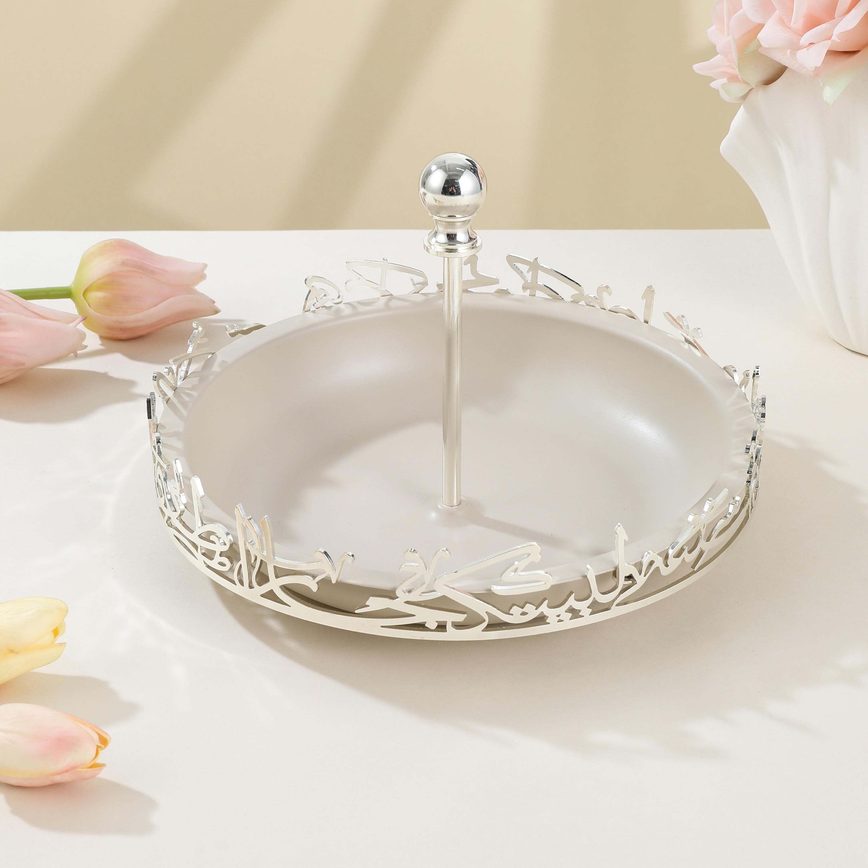 Arabic Calligraphy Accent Cake Stand-household-dining-serveware-cakestands-image-1
