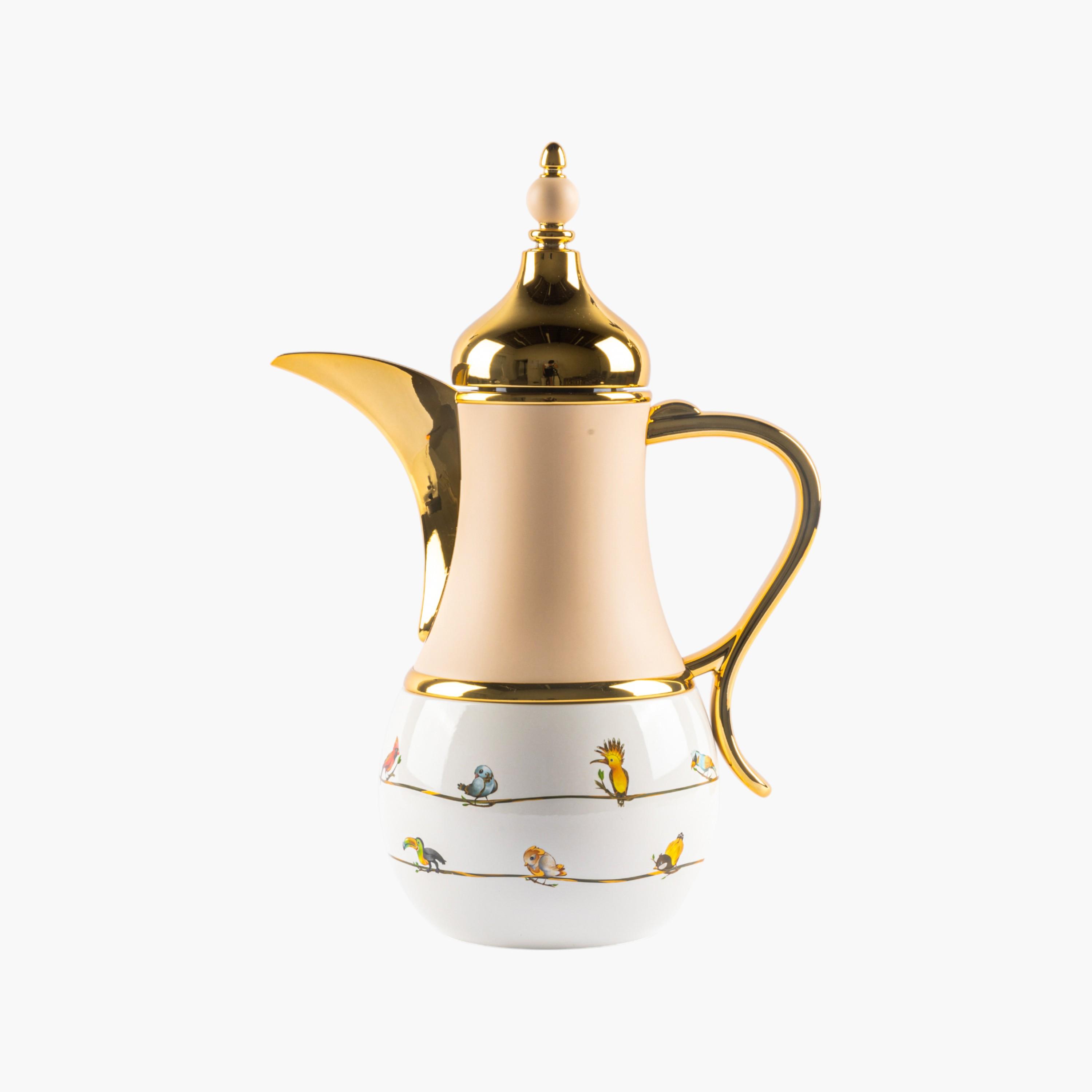 Bird Print Steel Vacuum Flask with Handle-household-dining-teaandcoffee-vacuumflaskscoffeeandteapots-image-2