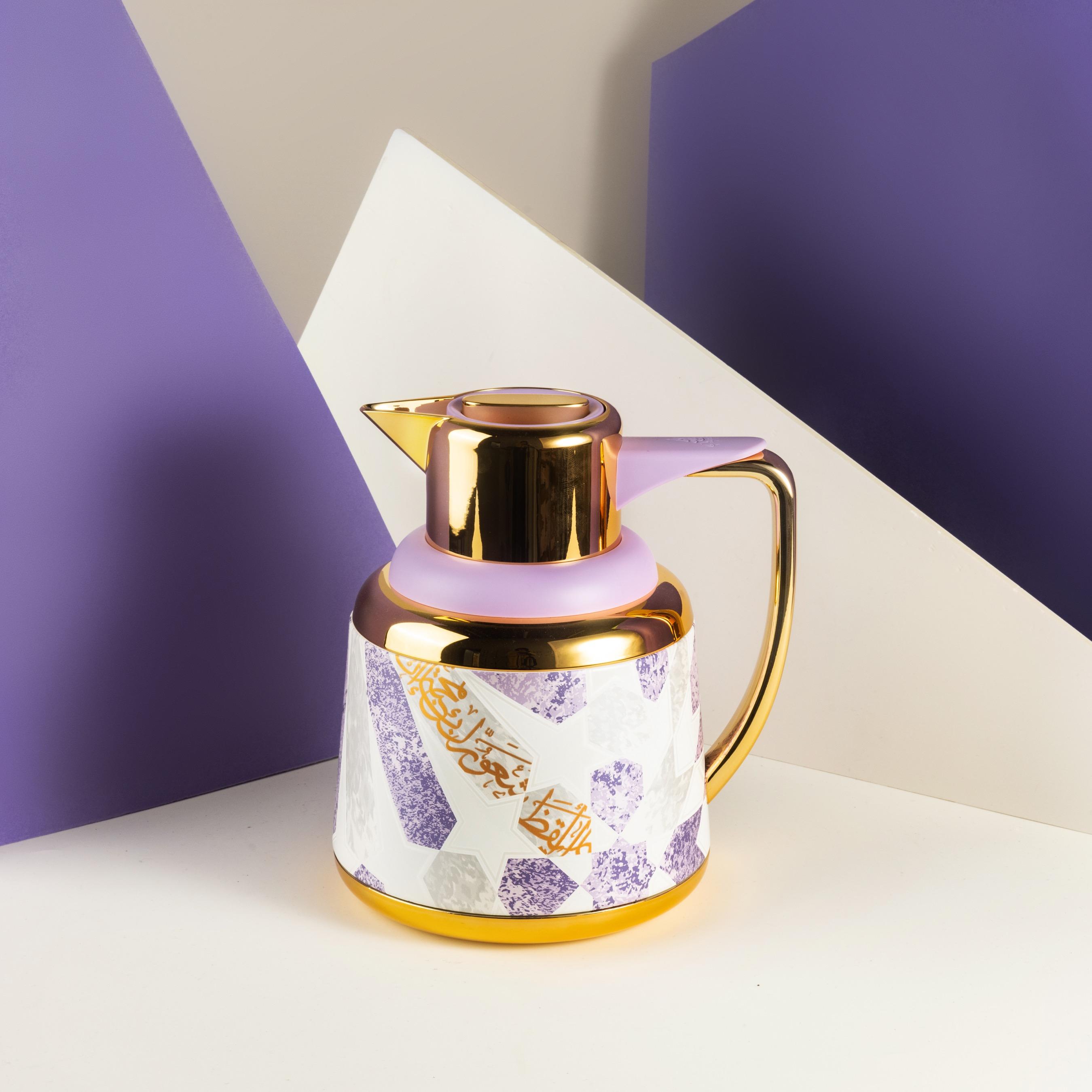 Arabic Calligraphy Print Vacuum Flask with Handle-household-dining-teaandcoffee-vacuumflaskscoffeeandteapots-image-1
