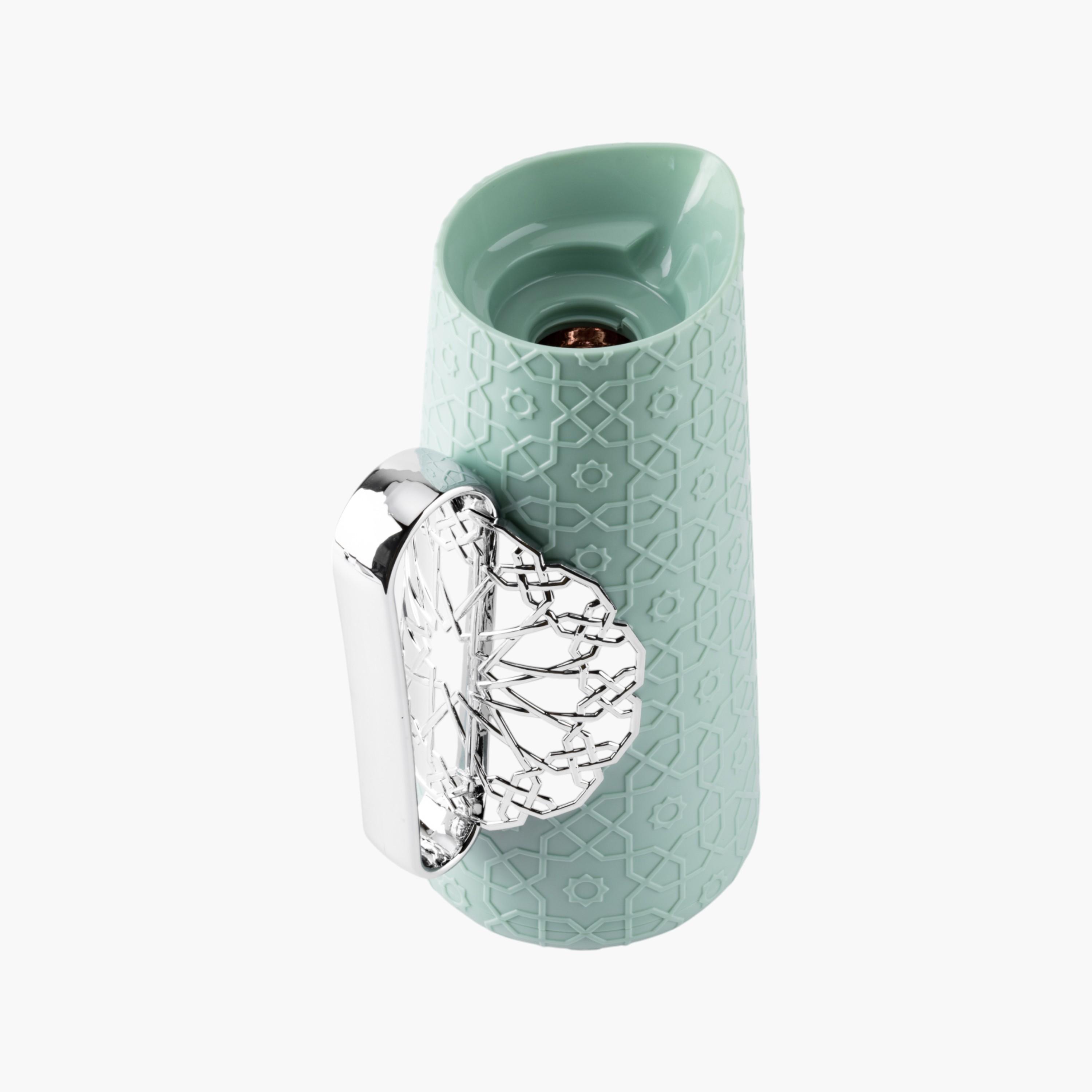 Embossed Detail Vacuum Flask with Handle-household-dining-teaandcoffee-vacuumflaskscoffeeandteapots-image-4