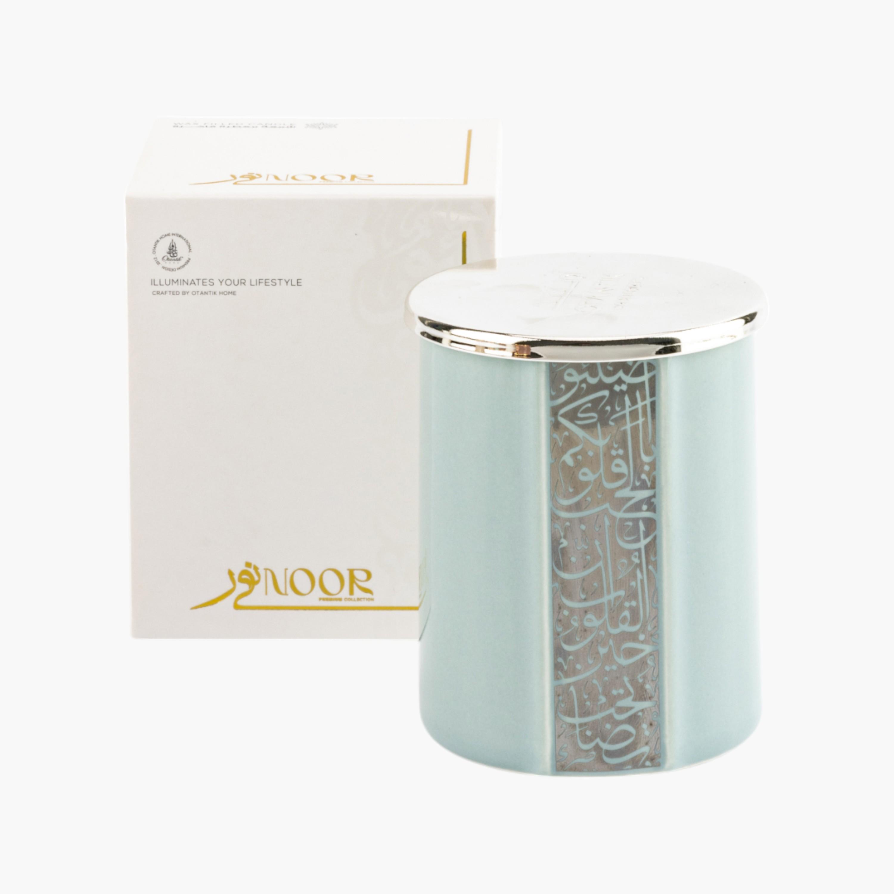 Calligraphy Print Porcelain Candle with Lid-household-homefragrance-candles-image-2