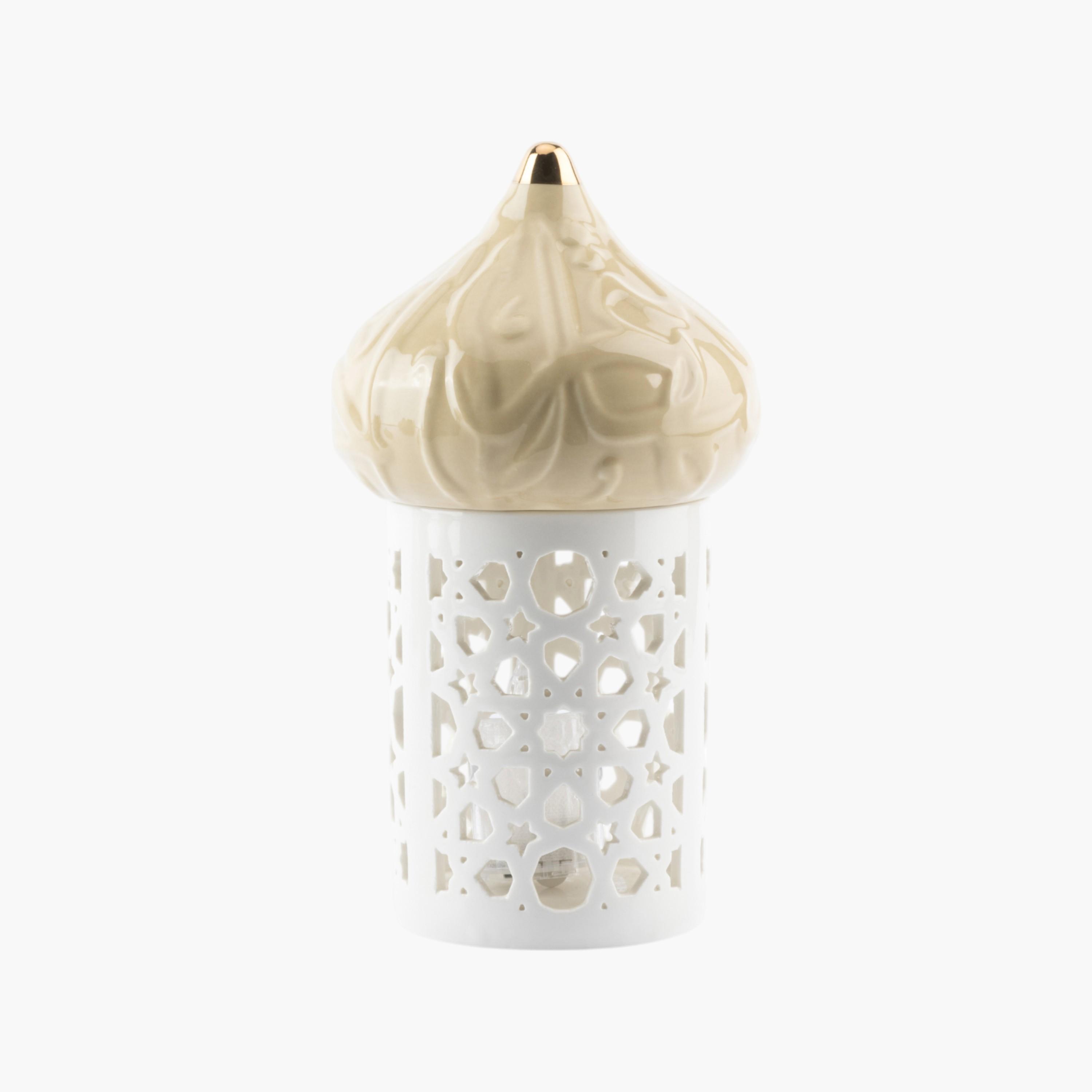 Cutout Detail Porcelain Candleholder - 13 cms-household-decor-candleholdersandlanterns-image-3