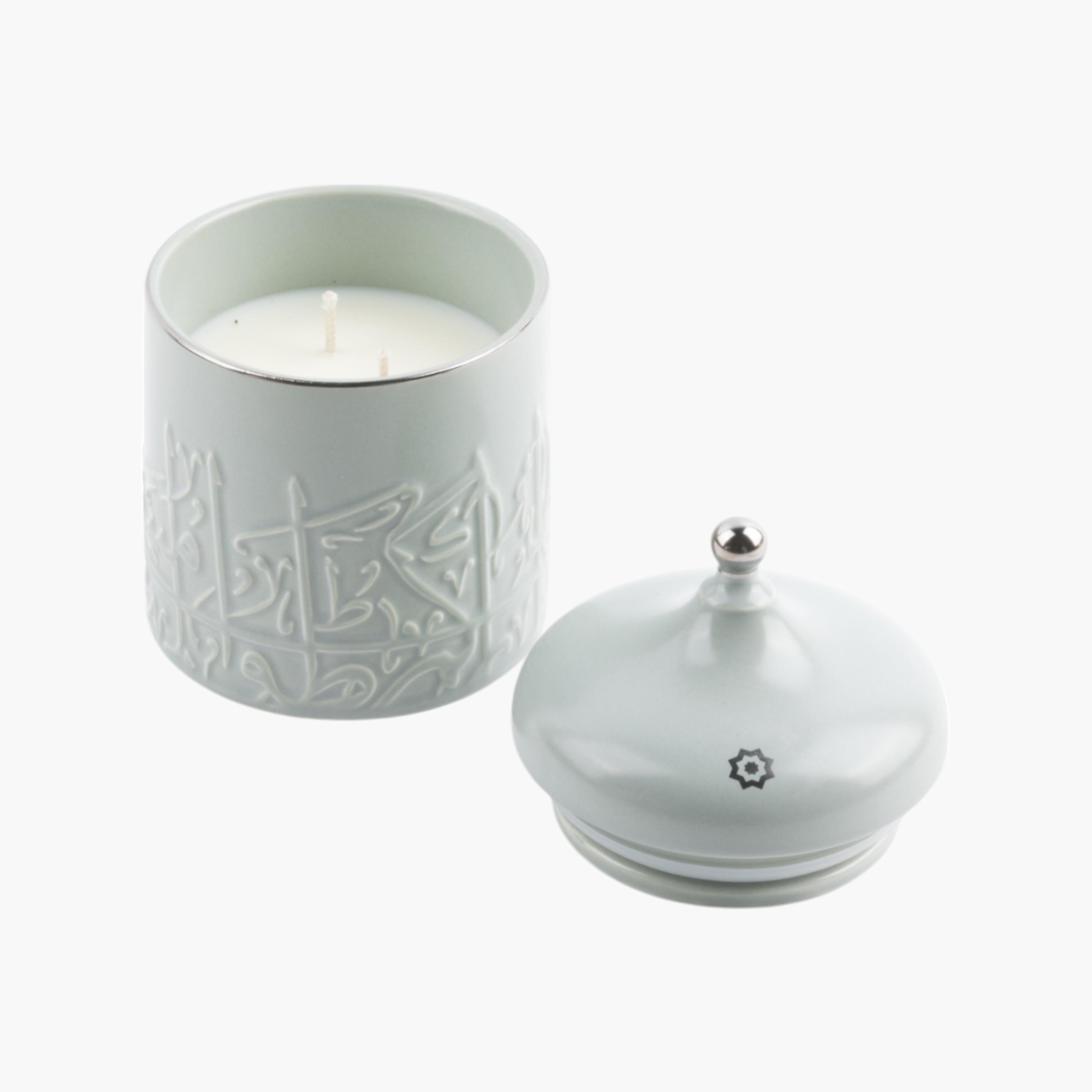 Calligraphy Embossed Decorative Porcelain Candle with Lid-household-homefragrance-candles-image-2