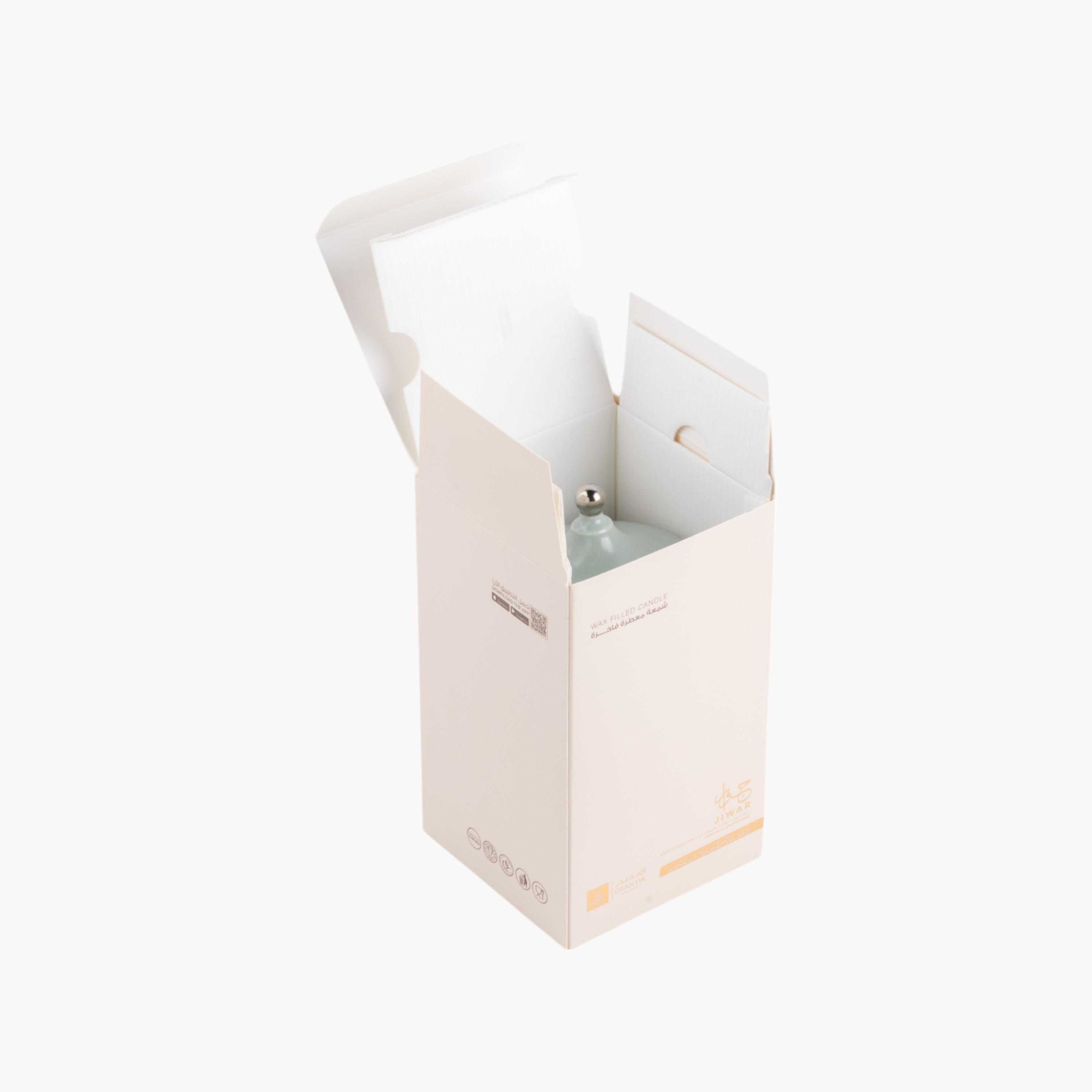 Calligraphy Embossed Decorative Porcelain Candle with Lid-household-homefragrance-candles-image-4