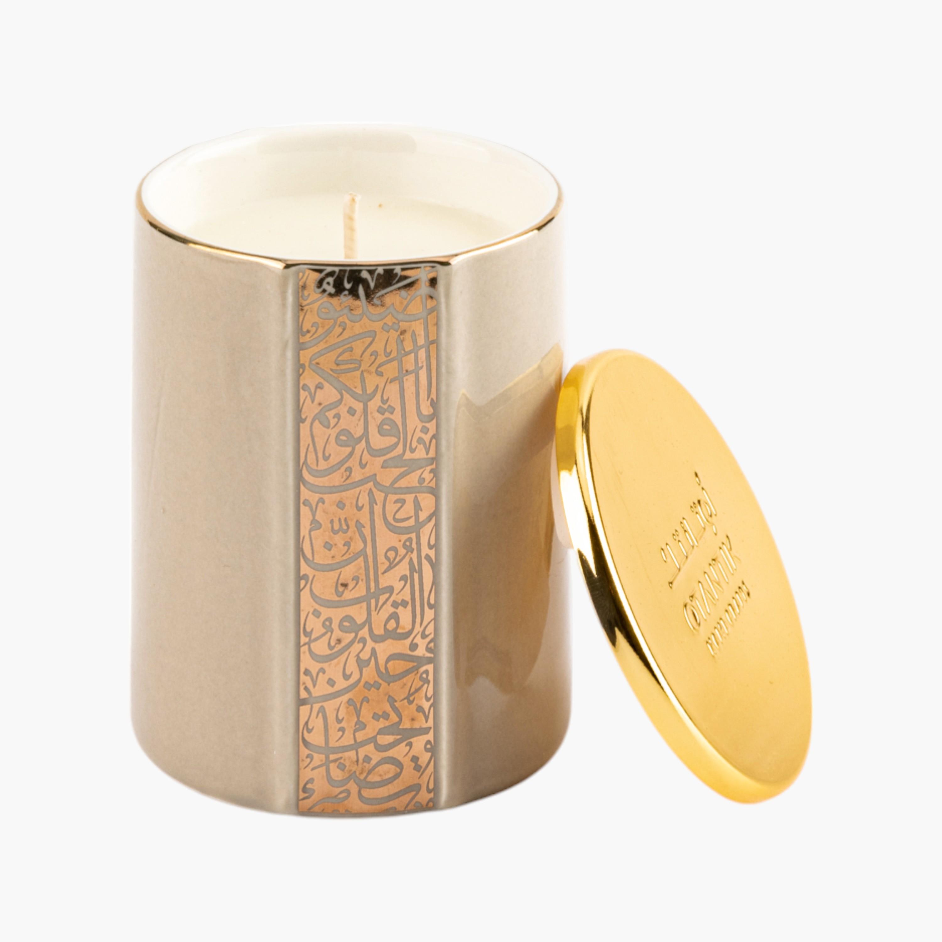 جرة شمع بتزيينات الخط العربي مع غطاء من أوتانتيك-household-decor-candleholdersandlanterns-image-3