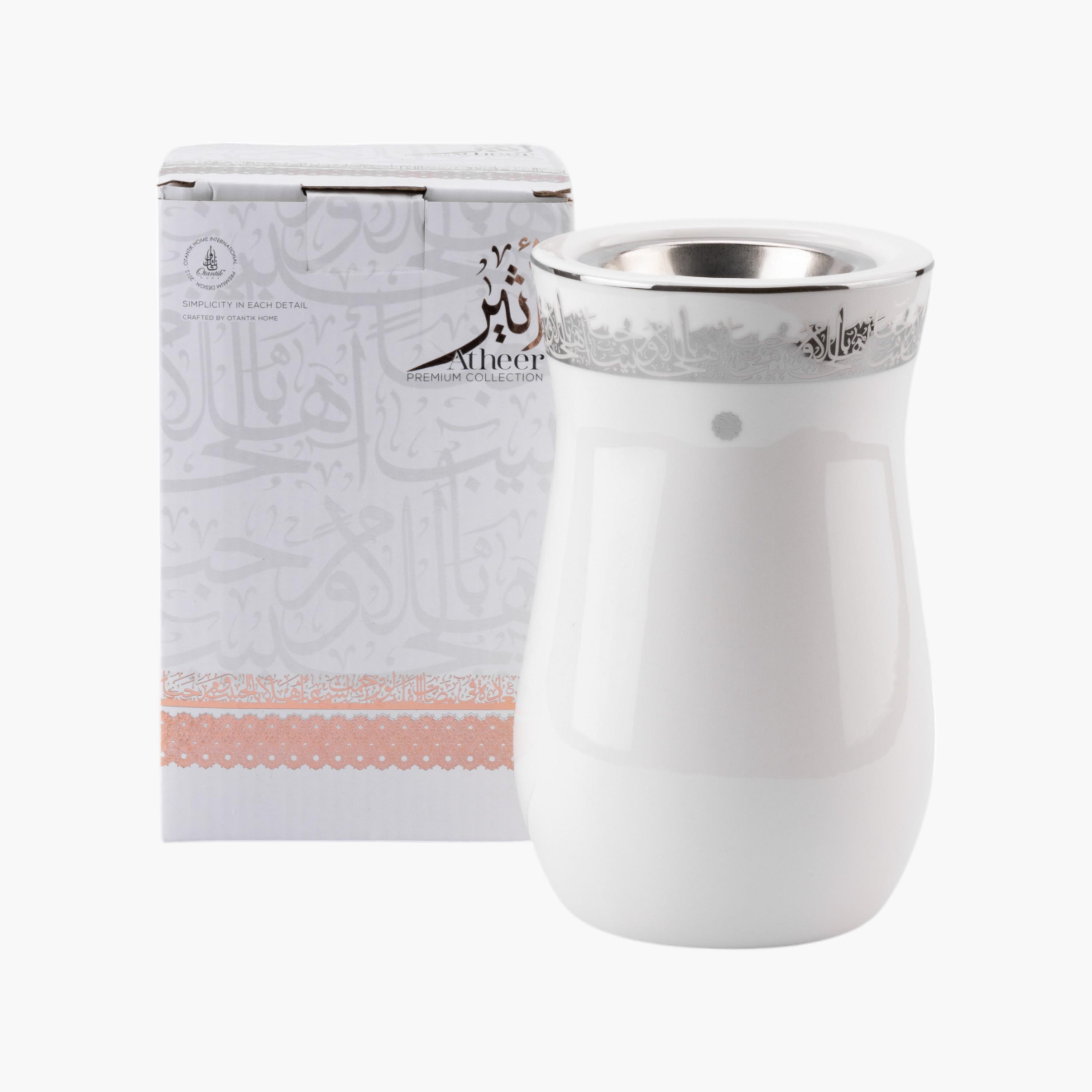 Arabic Calligraphy Print Porcelain Incense Burner-household-homefragrance-burners-image-2