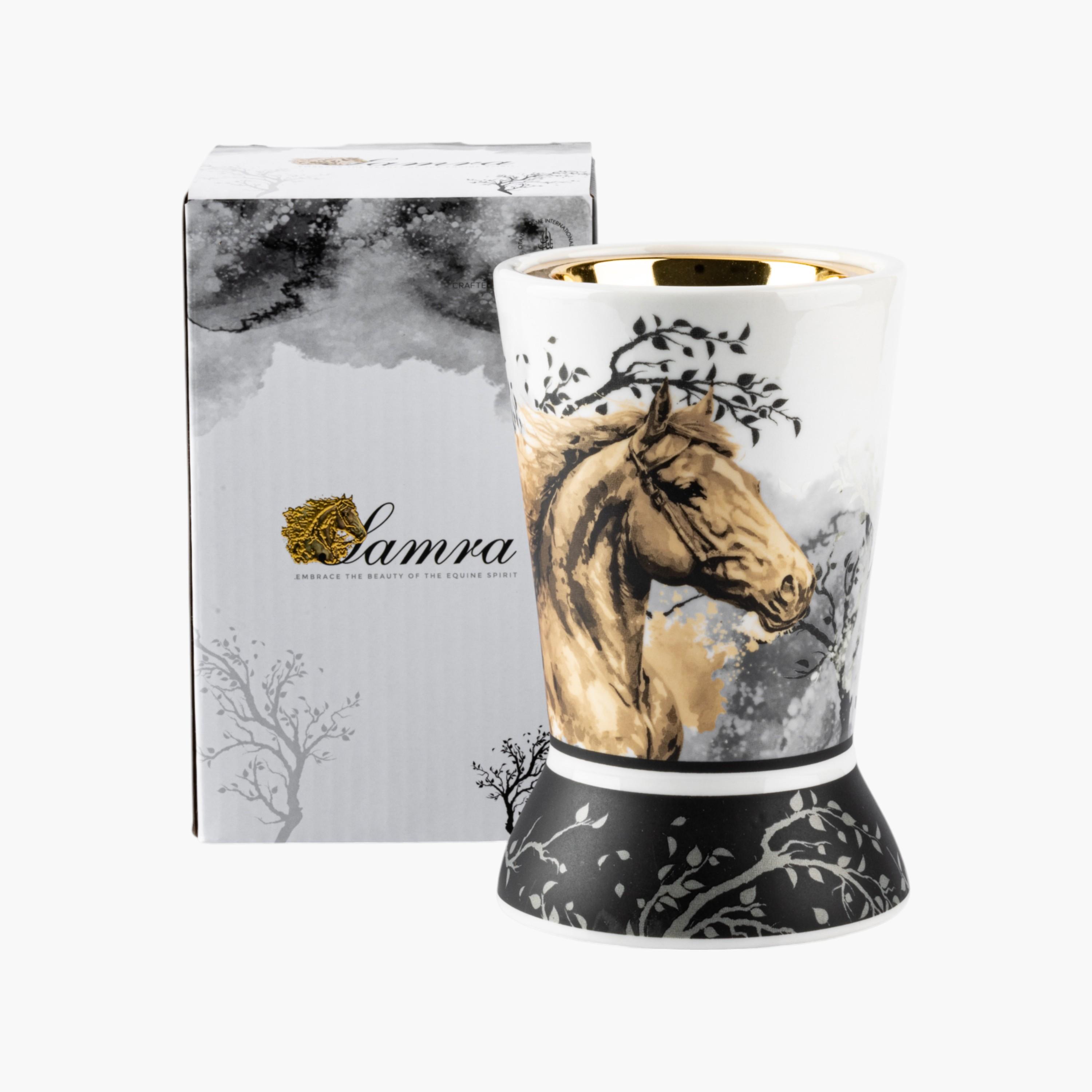 Horse Print Porcelain Incense Burner-household-homefragrance-burners-image-2