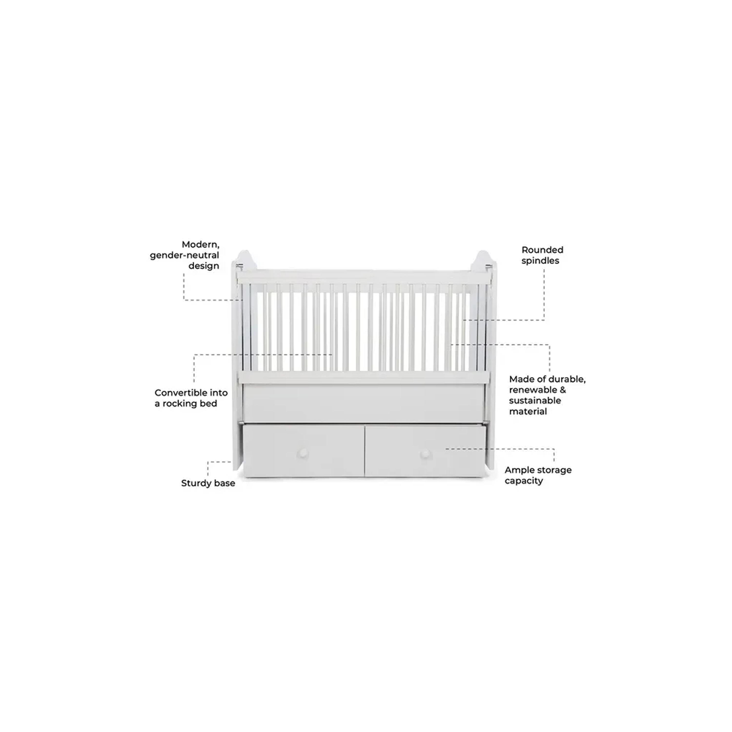 سرير أطفال بيليس نينو القابل للتحويل مع أدراج من بيليس  - مارينا - ٥٠ × ١٠٠ سم-baby-nursery-furniture-cribsandbeds-beds-image-10