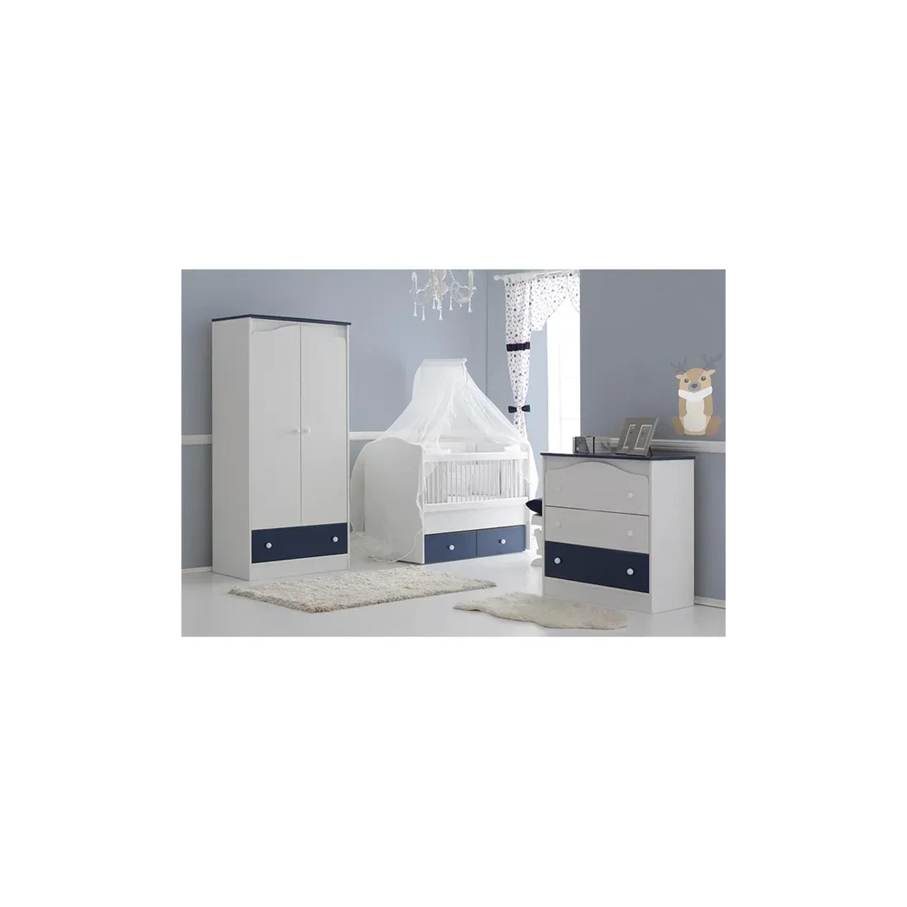 سرير أطفال بيليس نينو القابل للتحويل مع أدراج من بيليس  - مارينا - ٥٠ × ١٠٠ سم-baby-nursery-furniture-cribsandbeds-beds-image-2